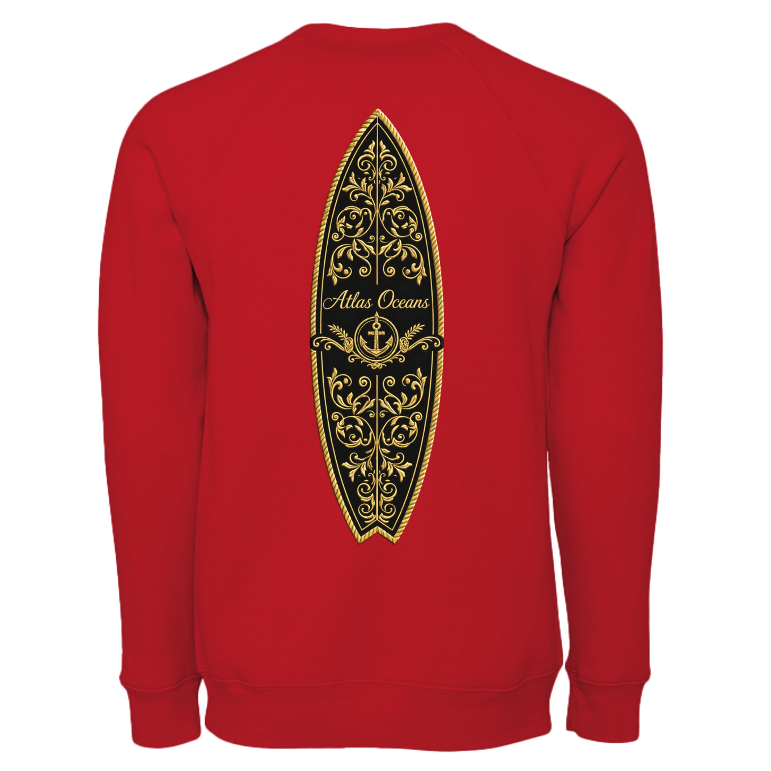 Atlas Oceans Stoked Fleece · Reef Red · Back