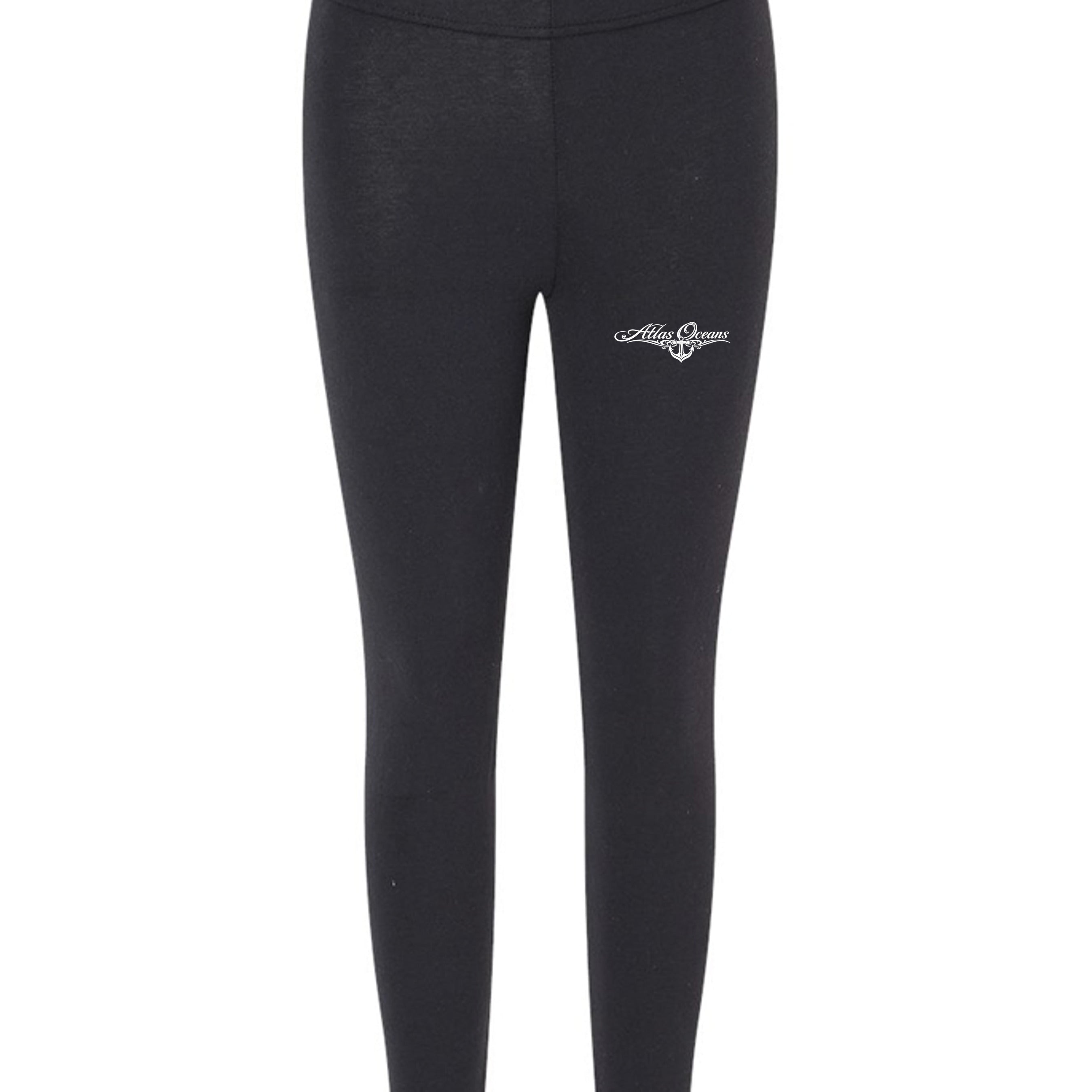 Atlas Oceans Coastal Stretch Leggings · Midnight Black · Front