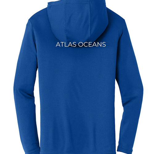 Atlas Oceans Boarding Ticket Men's Hoodie · Royal Tide · Back