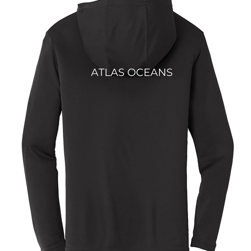 Atlas Oceans Boarding Ticket Men's Hoodie · Midnight Black · Back