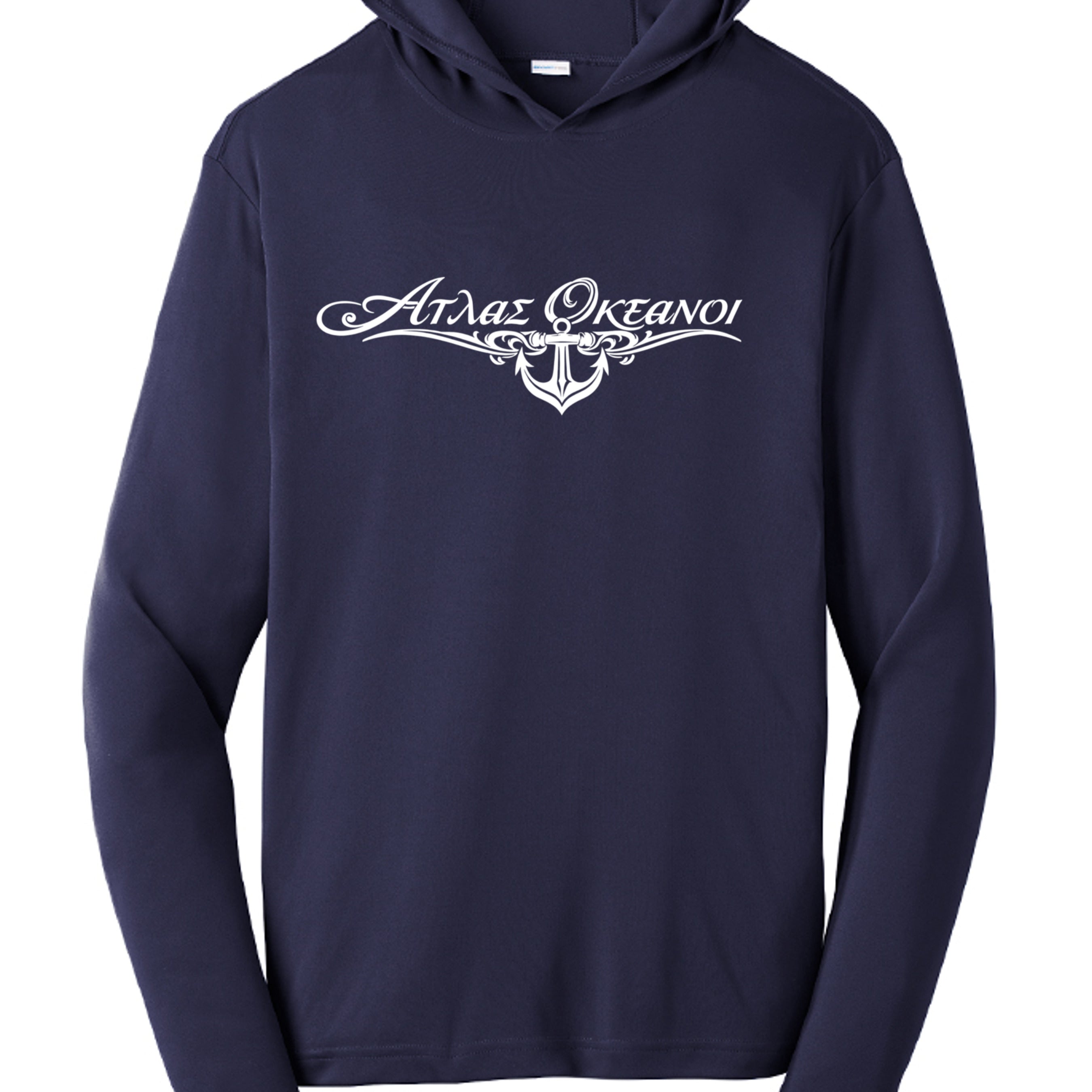 Atlas Oceans Boarding Ticket Men's Hoodie · Deep Navy · Front
