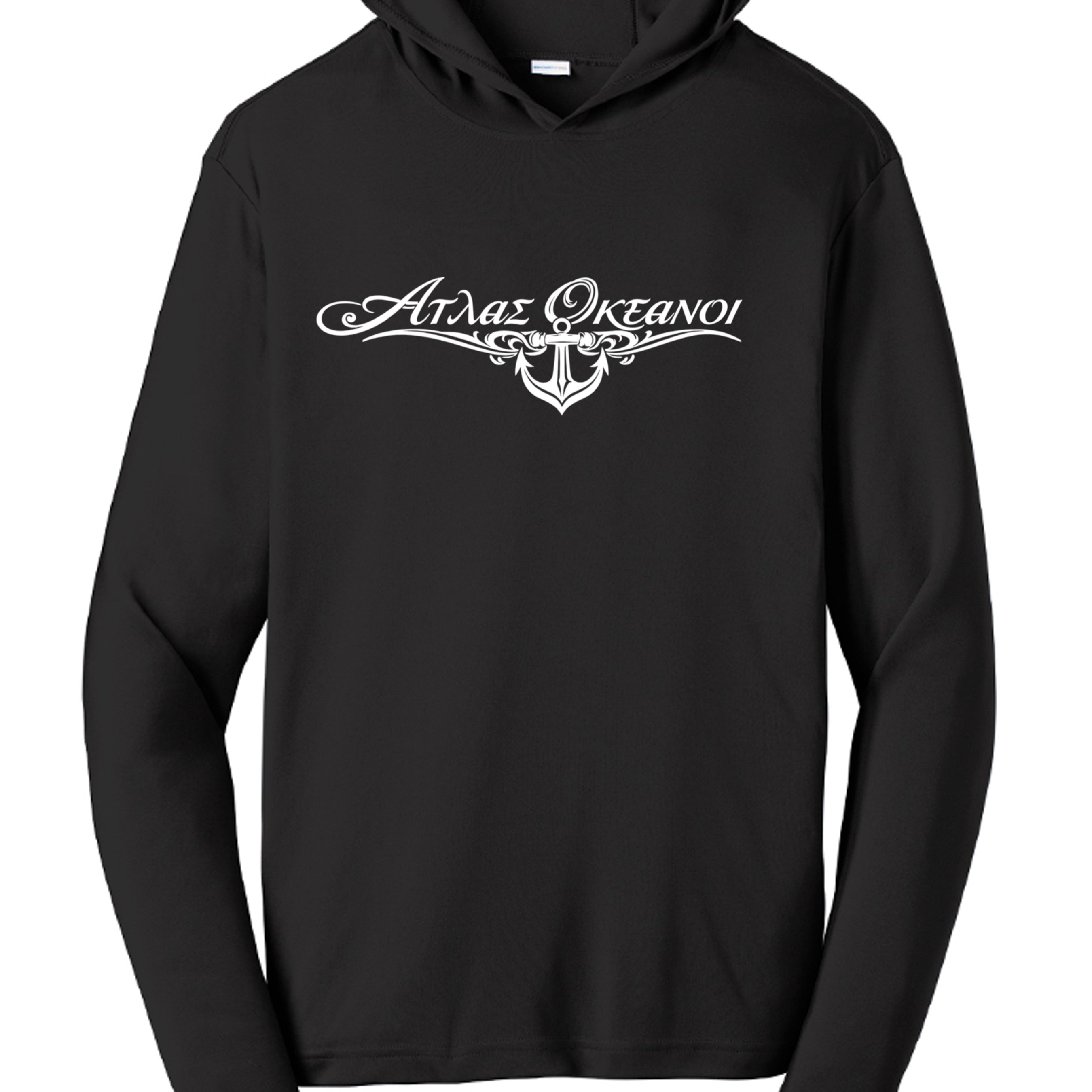 Atlas Oceans Boarding Ticket Men's Hoodie · Midnight Black · Front