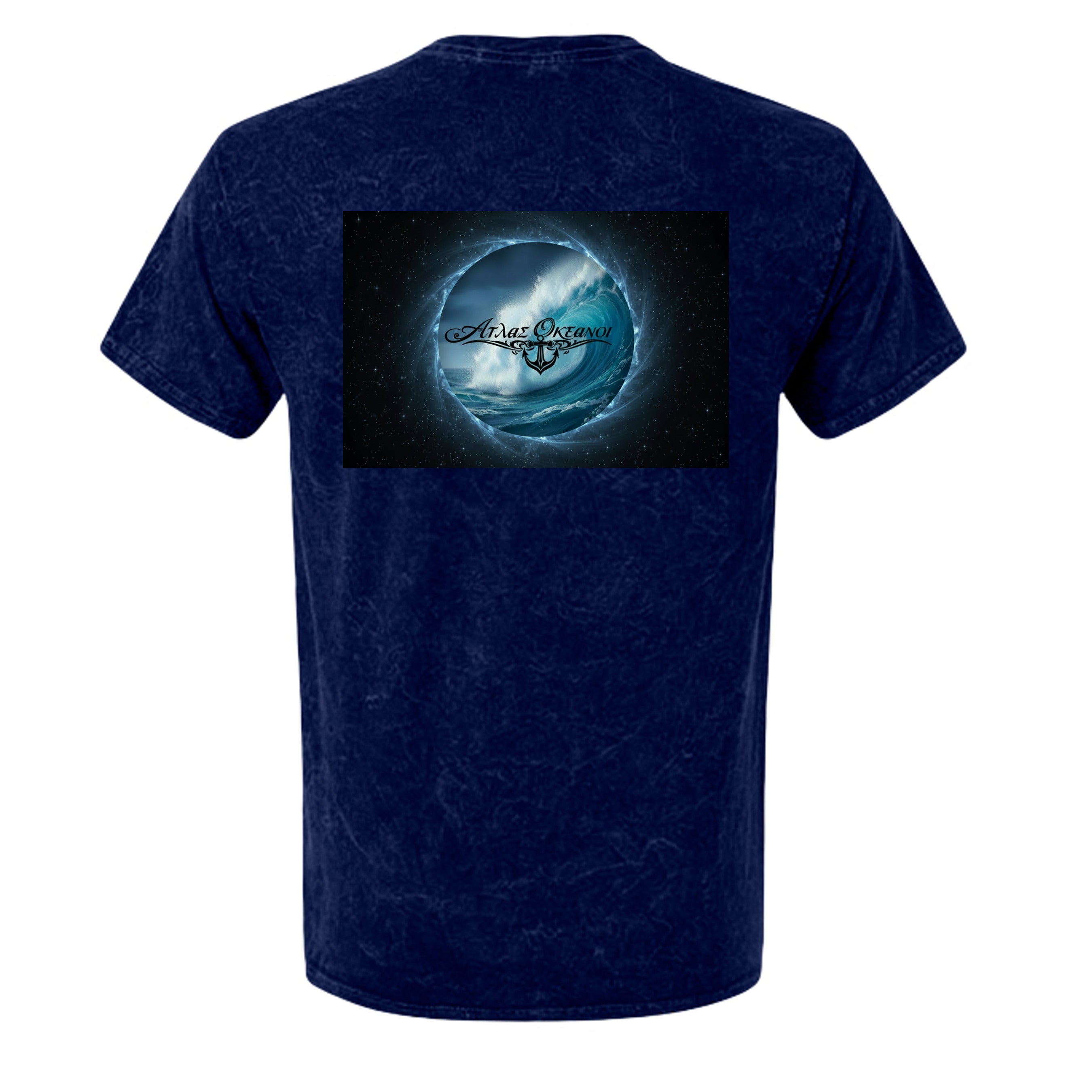 Atlas Oceans Full Moon Tee · Tidal Navy · Back
