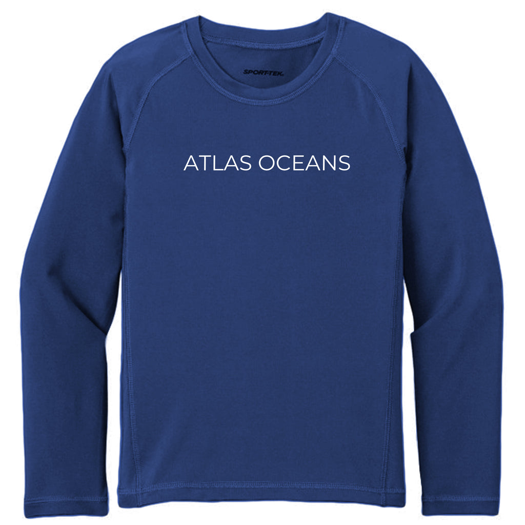 Atlas Oceans Jr Pro Rashguard · Royal Tide · Front
