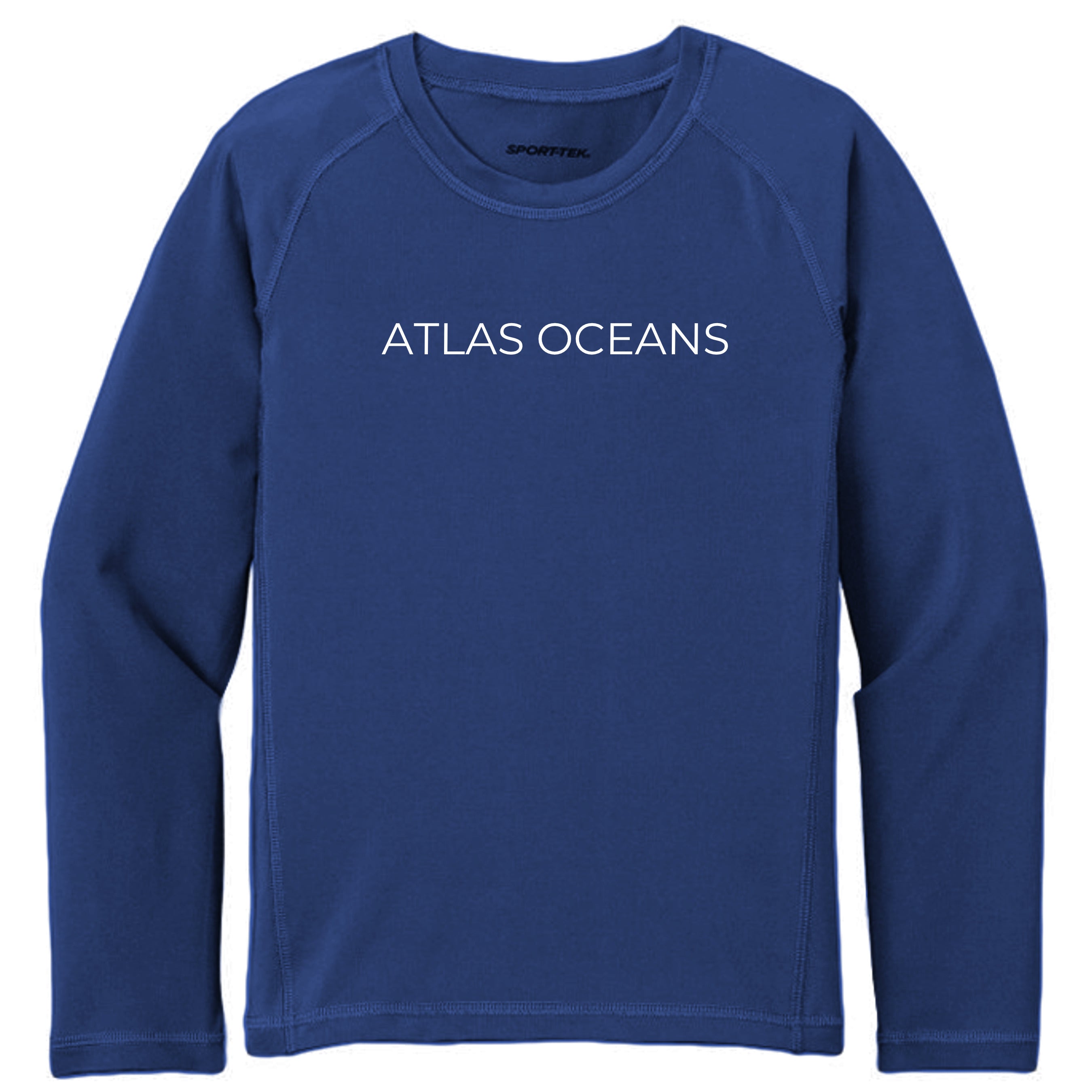 Atlas Oceans Jr Pro Rashguard · Royal Tide · Front