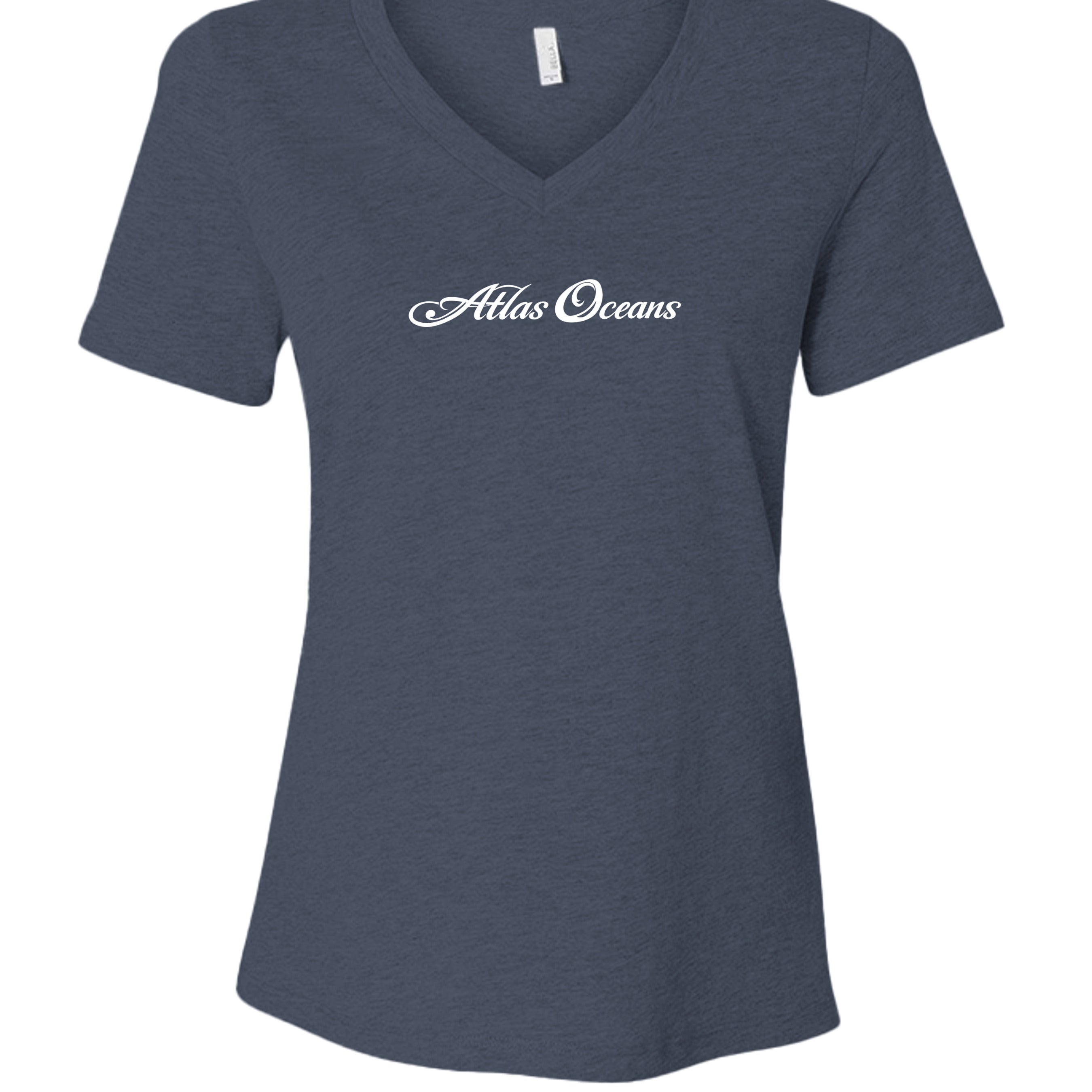 Atlas Oceans Brie V Tee · Deep Navy · Front