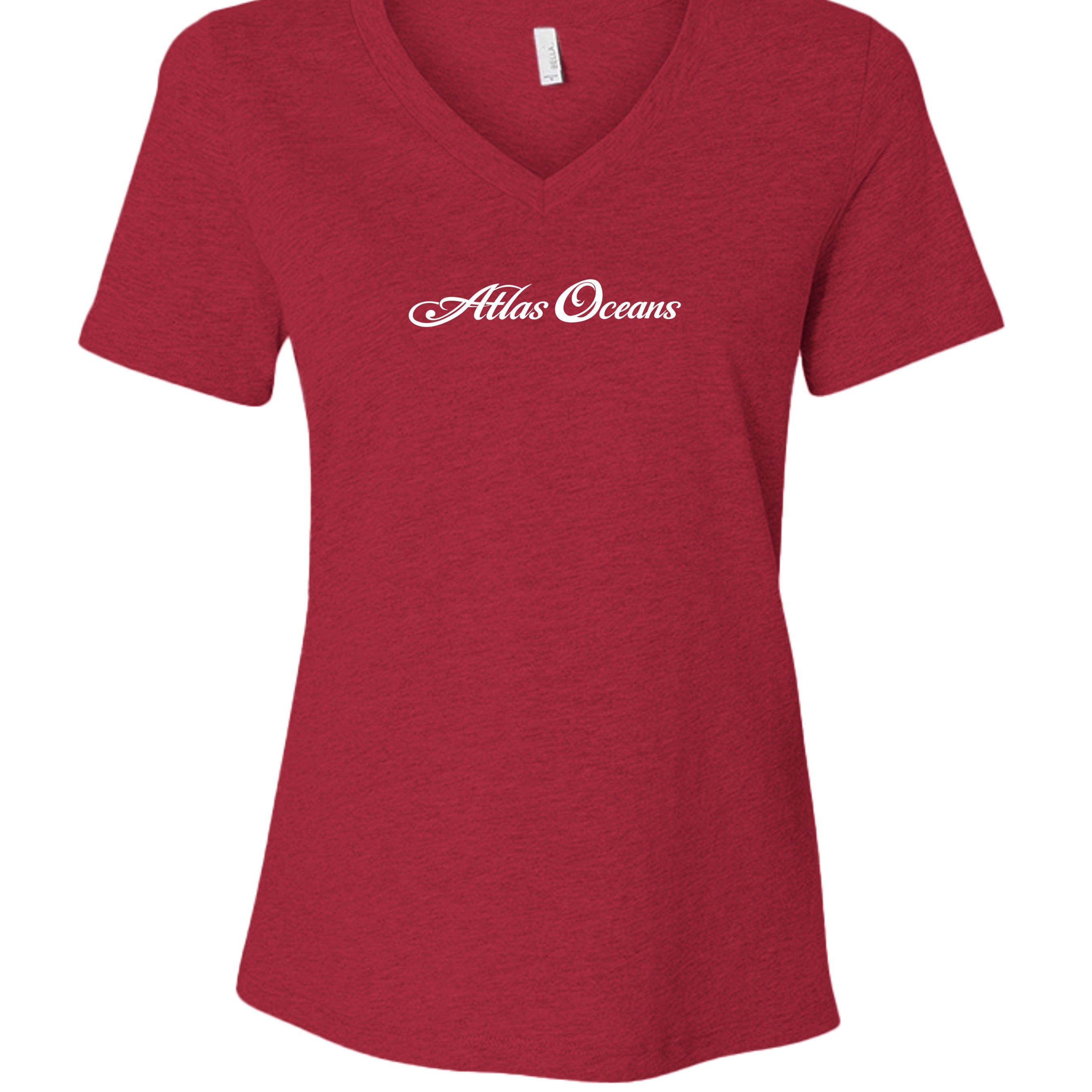Atlas Oceans Brie V Tee · Crimson Reef · Front