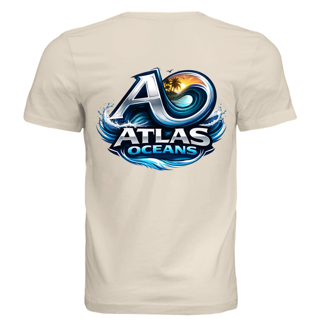 Atlas Oceans Va Ca Wave Tee · Shoreline Sand · Back