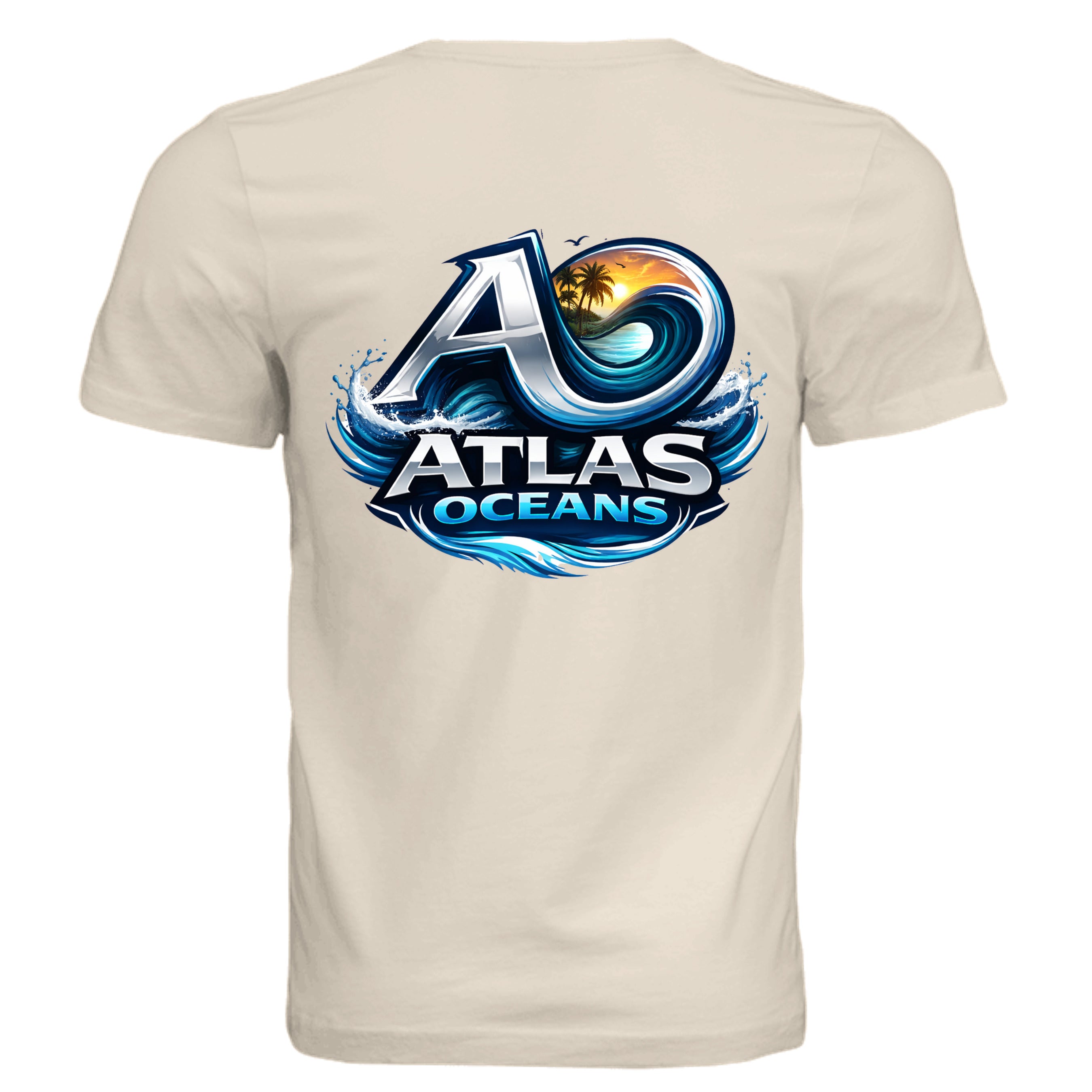 Atlas Oceans Va Ca Wave Tee · Shoreline Sand · Back