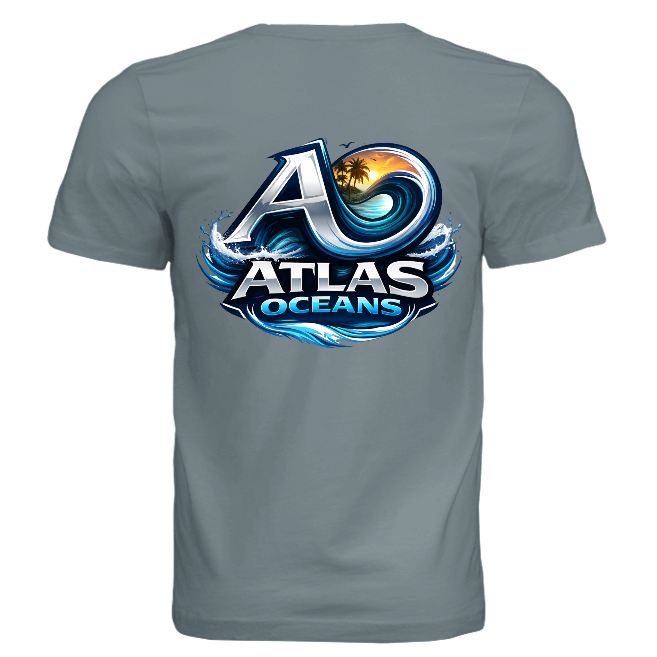 Atlas Oceans Va Ca Wave Tee · Blue Storm · Back