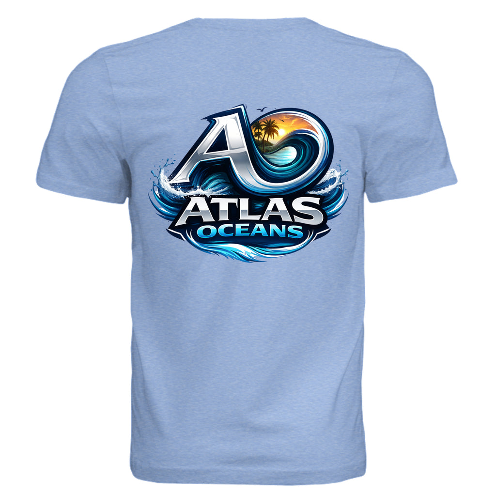 Atlas Oceans Va Ca Wave Tee · Ocean Blue · Back