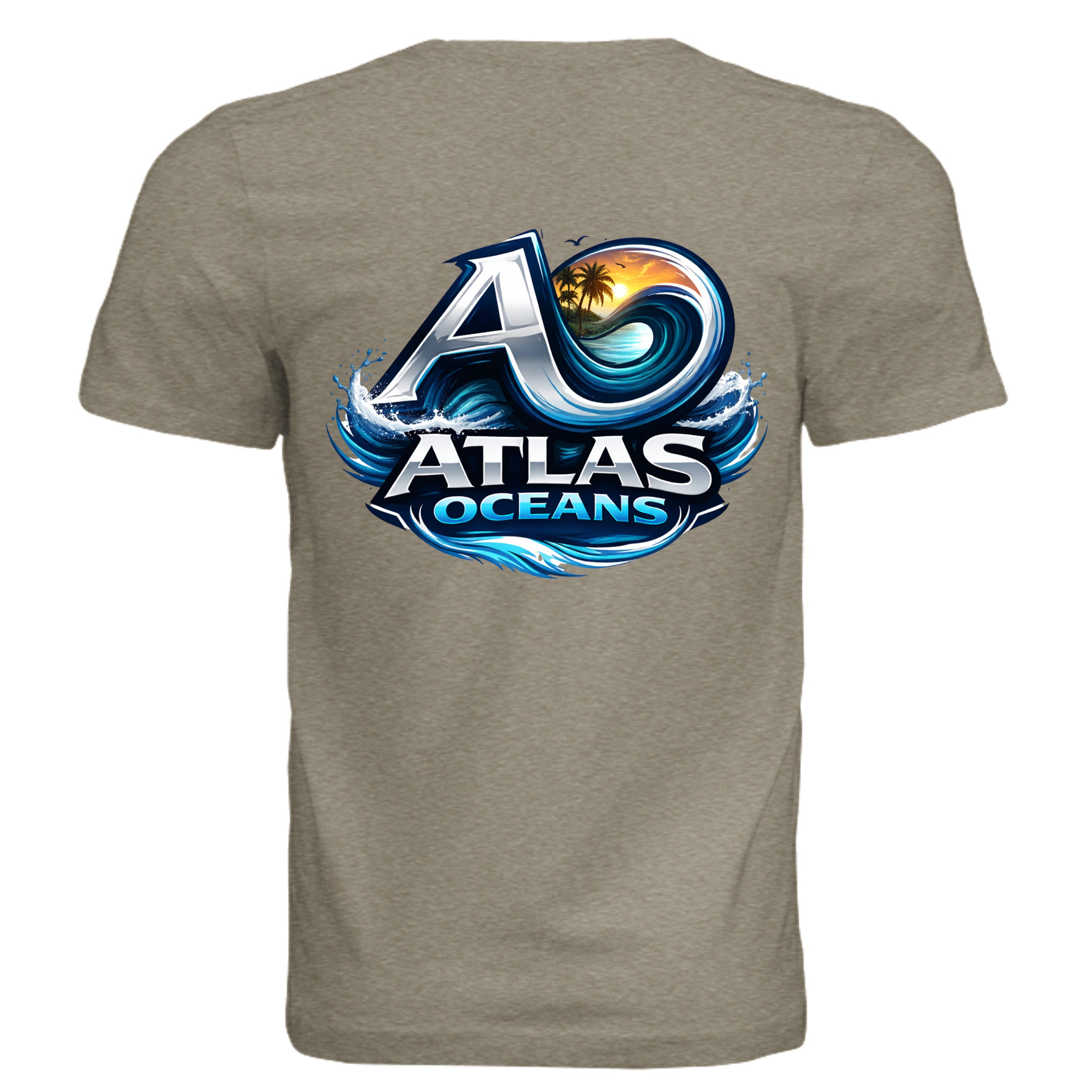 Atlas Oceans Va Ca Wave Tee · Sea Grass · Back