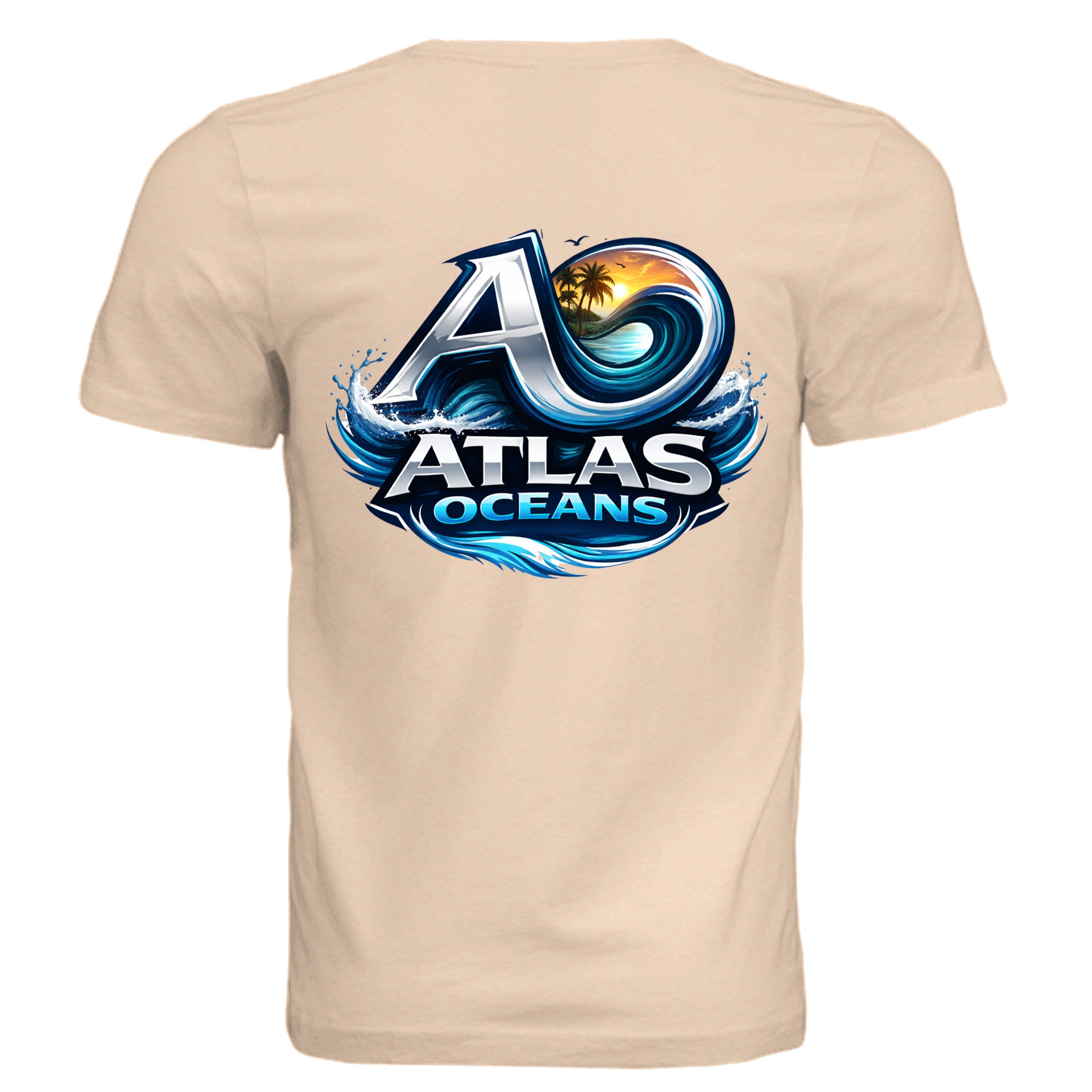 Atlas Oceans Va Ca Wave Tee · Golden Hour · Back
