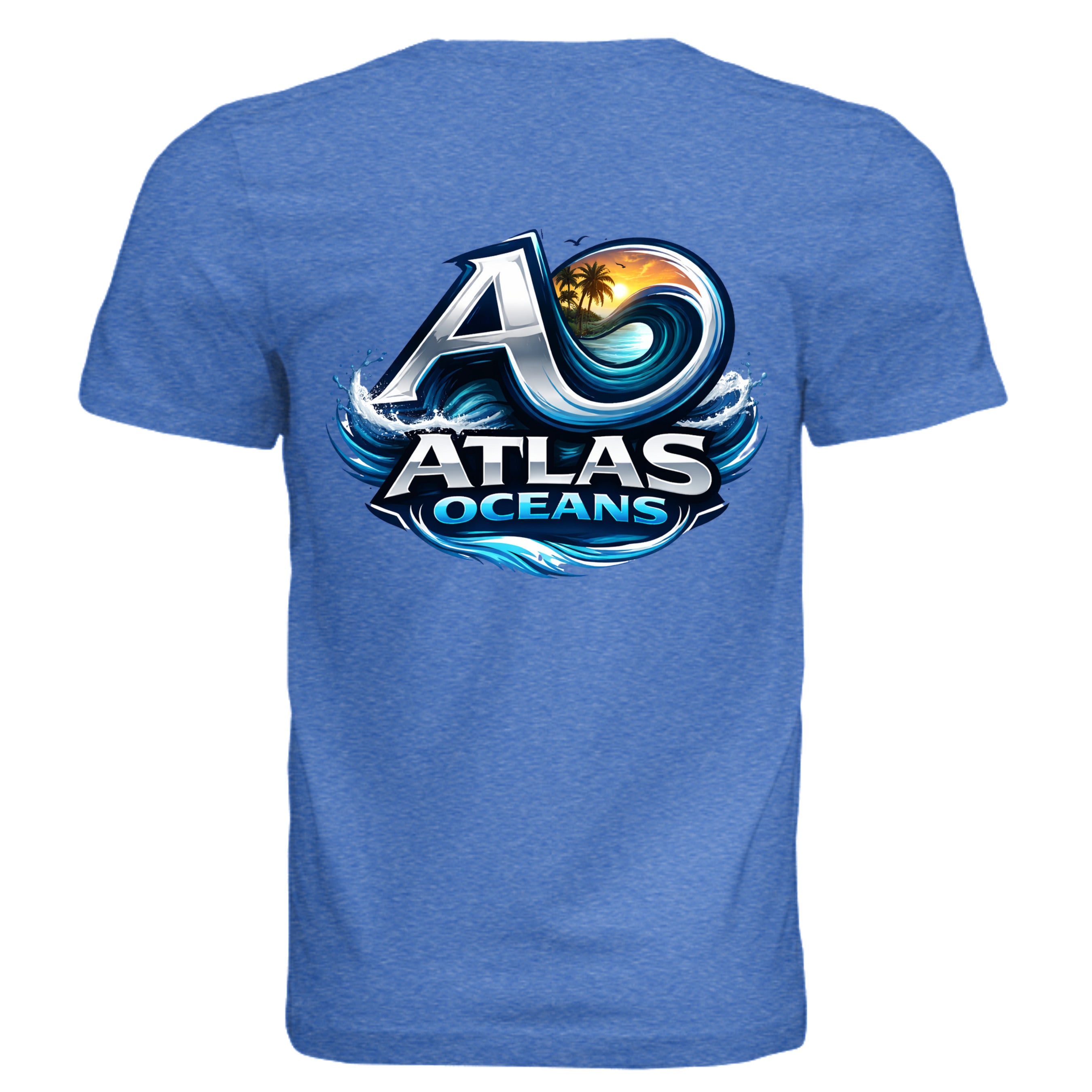 Atlas Oceans Va Ca Wave Tee · Royal Tide · Back