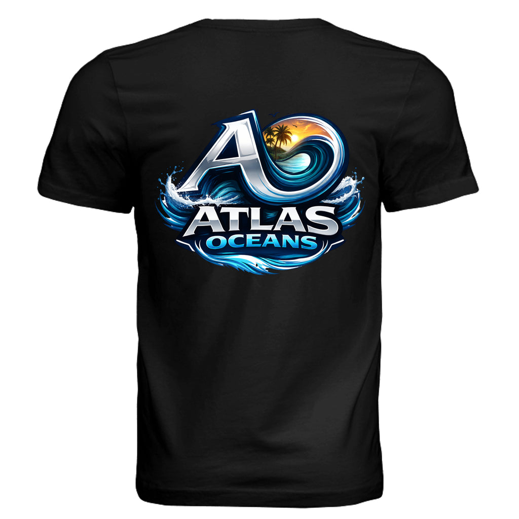 Atlas Oceans Va Ca Wave Tee · Midnight Black · Back