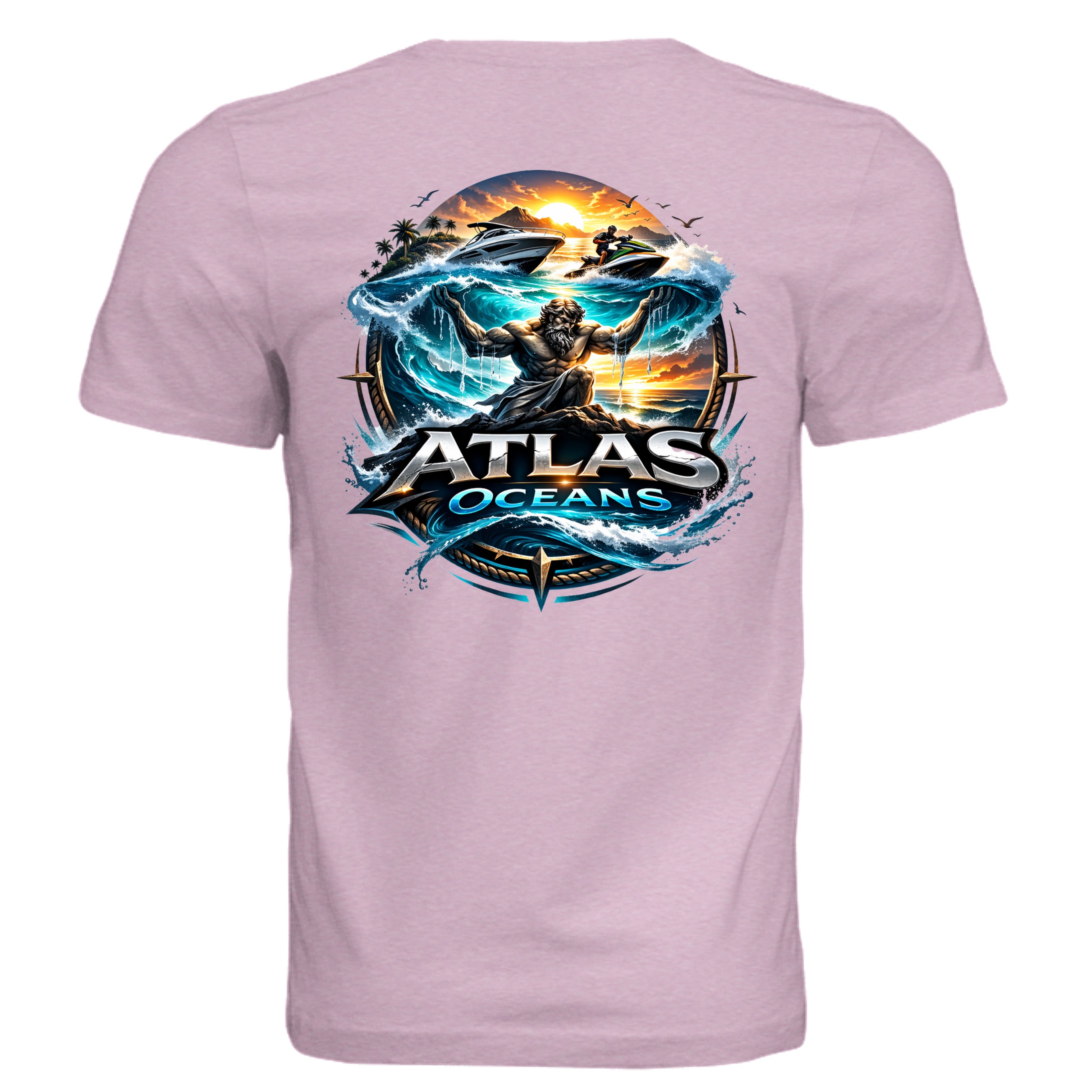Atlas Oceans On Earth Tee · Lavender Drift · Back