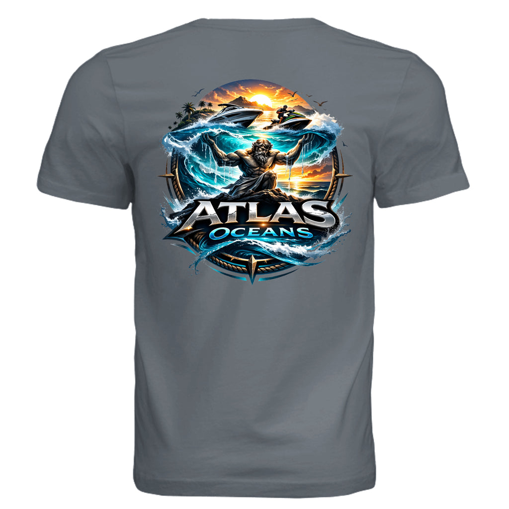 Atlas Oceans On Earth Tee · Gunmetal Bay · Back