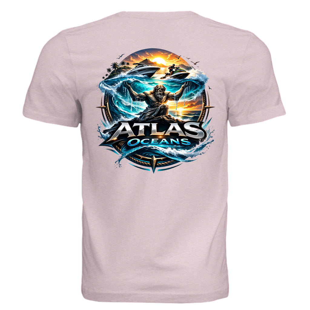 Atlas Oceans On Earth Tee · Coral Blush · Back