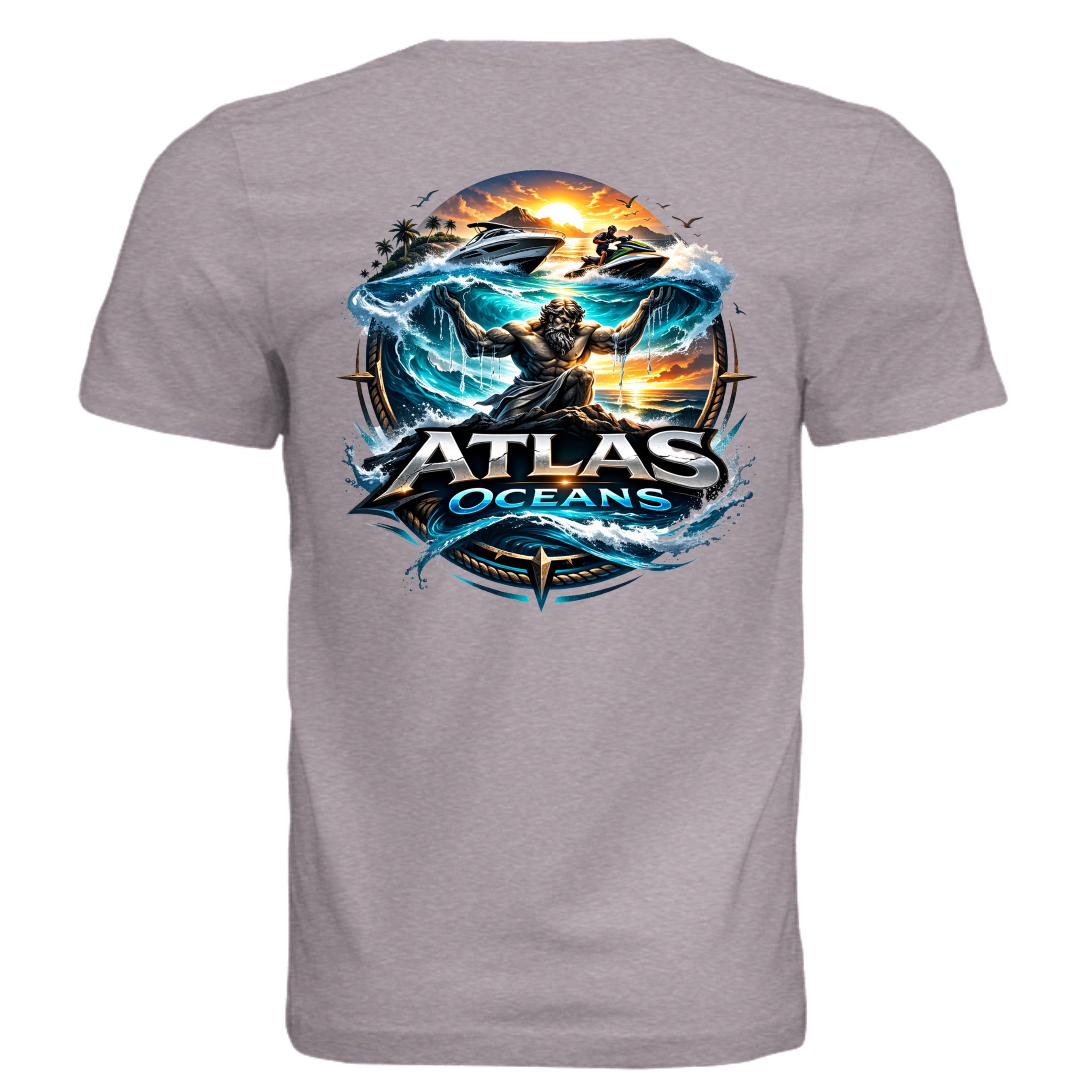 Atlas Oceans On Earth Tee · Pebble Shore · Back