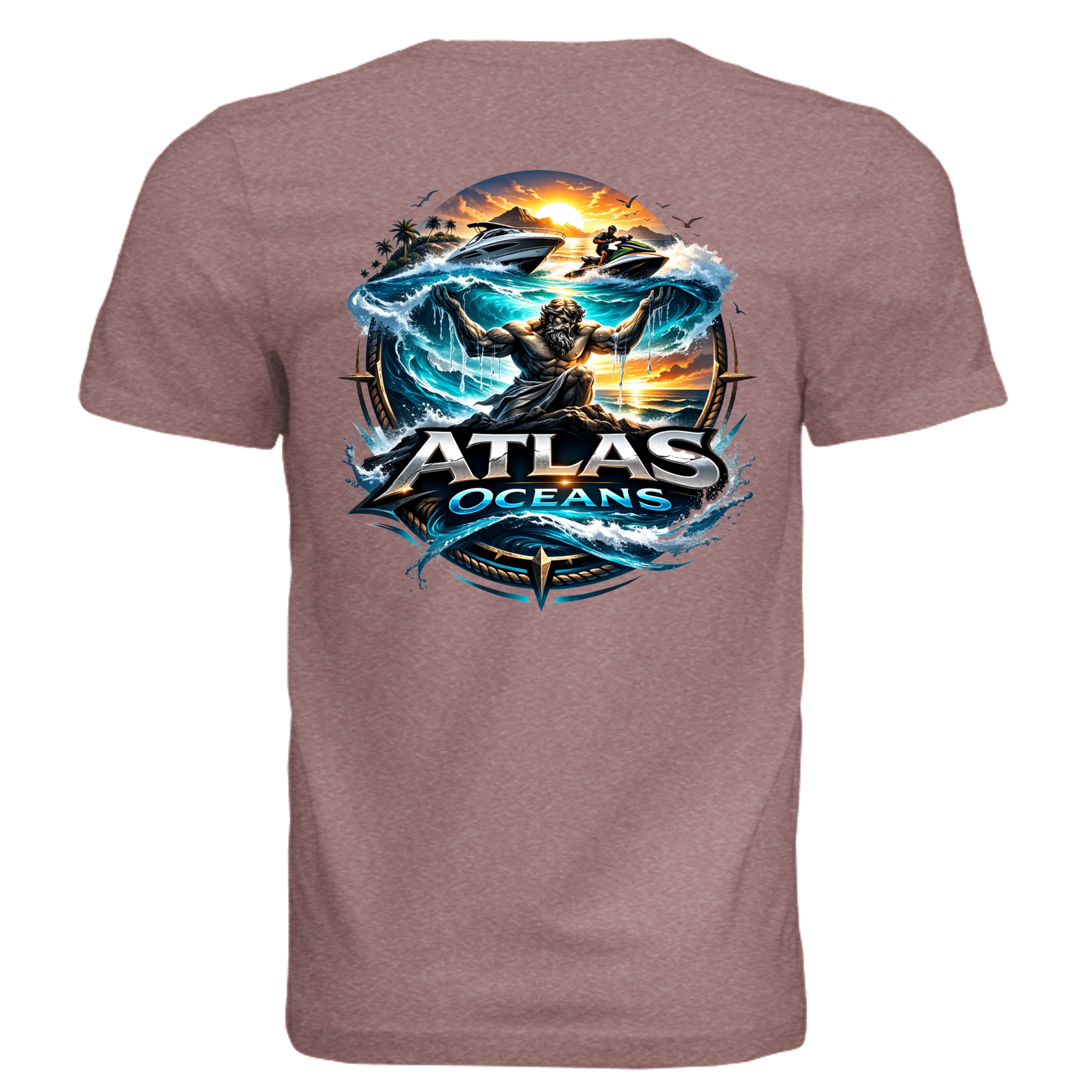 Atlas Oceans On Earth Tee · Blush Tide · Back