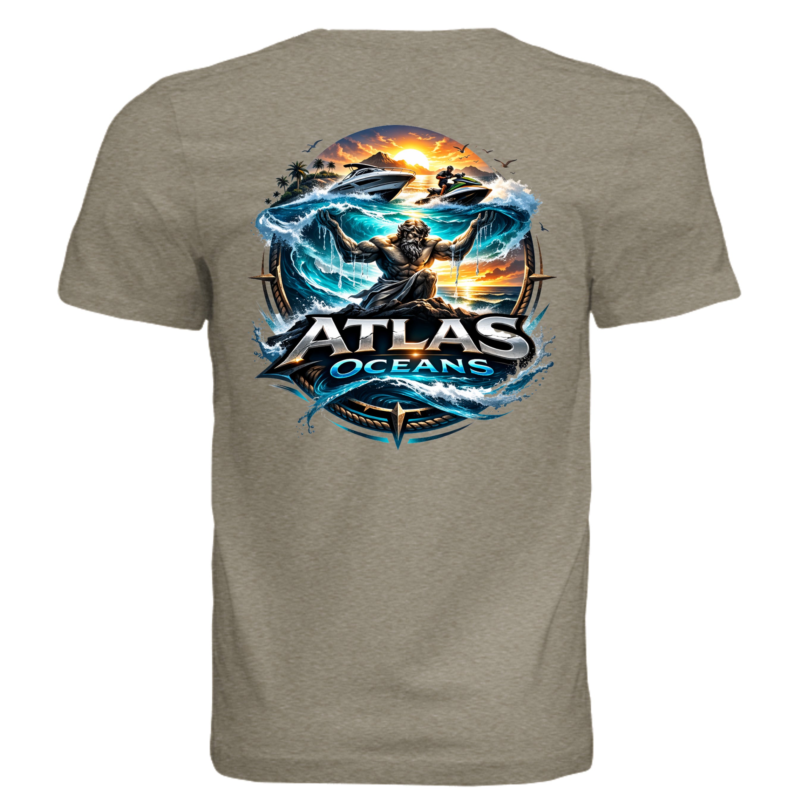 Atlas Oceans On Earth Tee · Sea Grass · Back