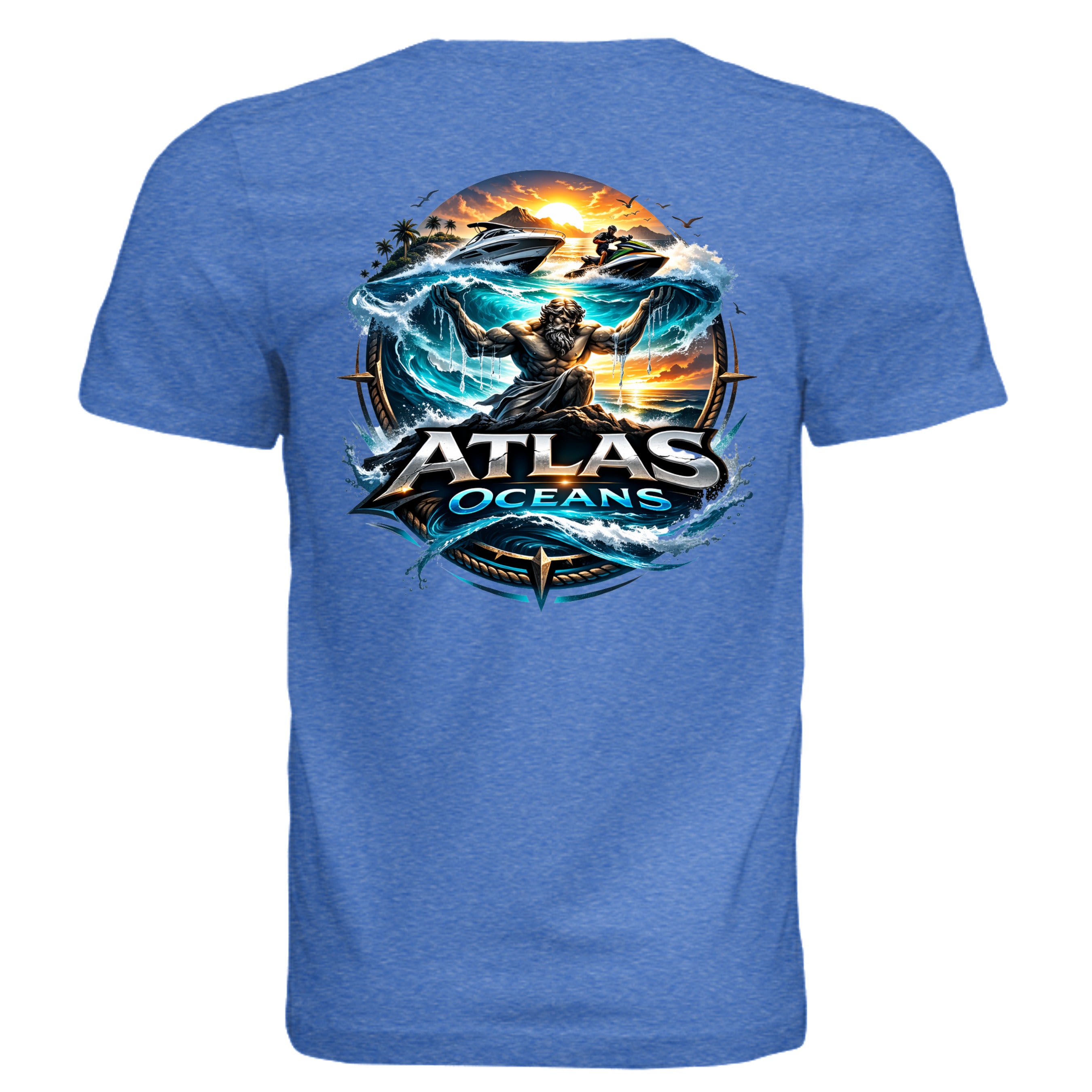 Atlas Oceans On Earth Tee · Royal Tide · Back