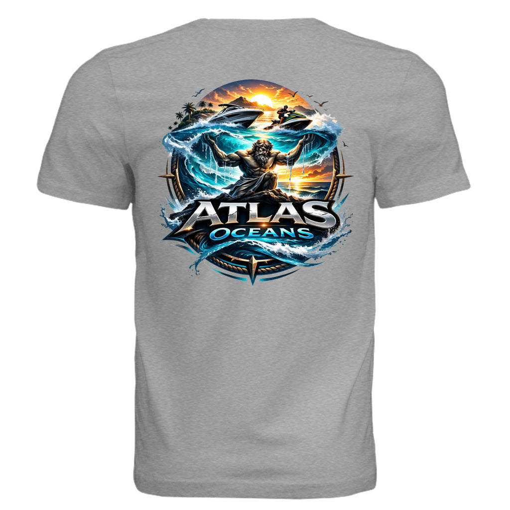 Atlas Oceans On Earth Tee · Seal Grey · Back