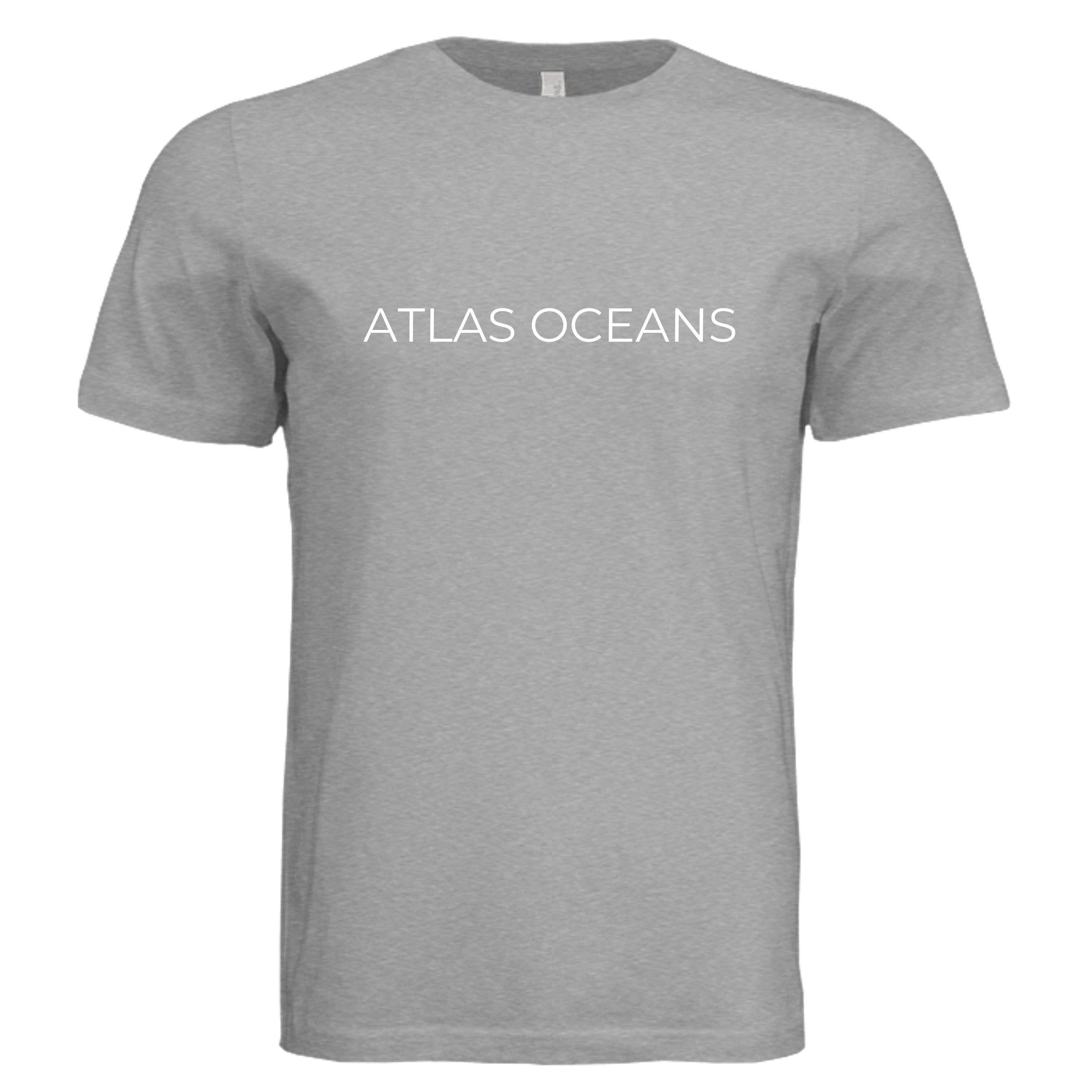 Atlas Oceans On Earth Tee · Seal Grey · Front