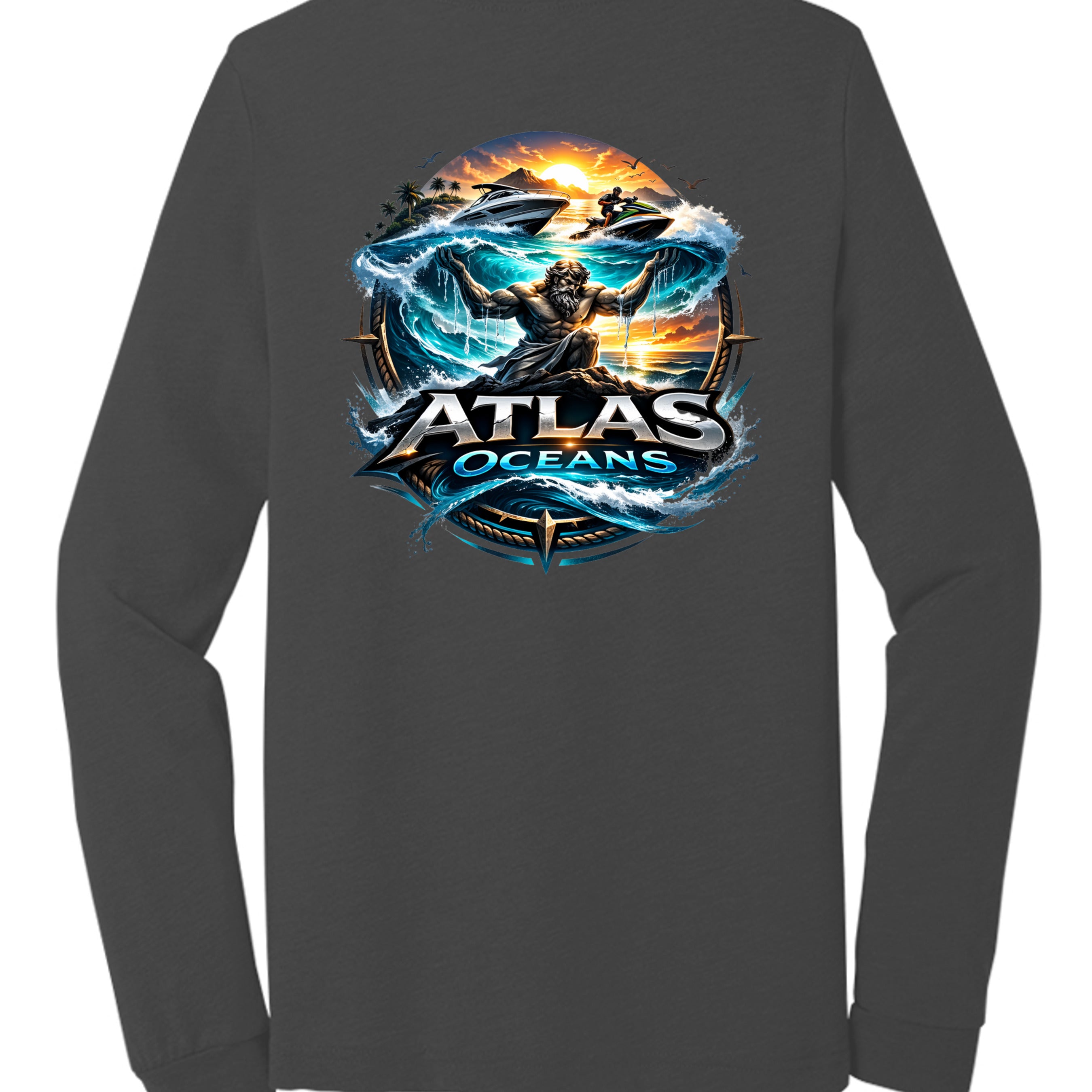 Atlas Oceans Earth Skyline Sleeve · Coastal Charcoal · Back