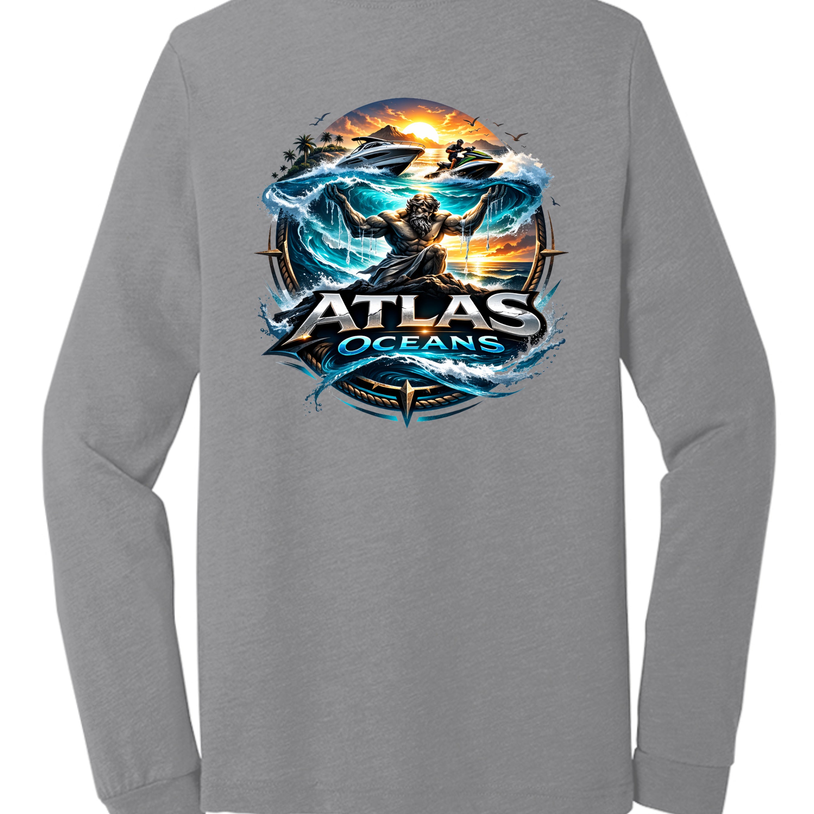 Atlas Oceans Earth Skyline Sleeve · Storm Coast · Back