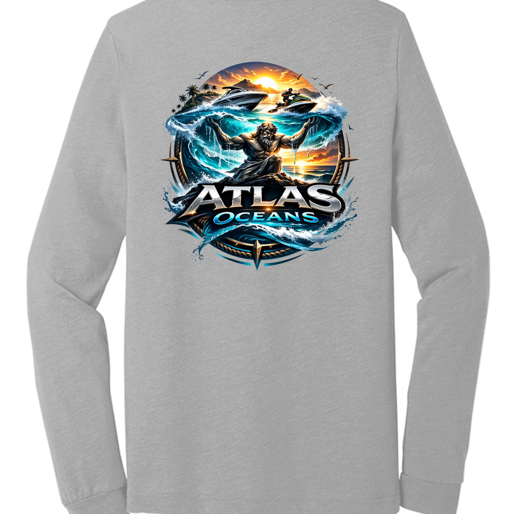 Atlas Oceans Earth Skyline Sleeve · Seal Grey · Back
