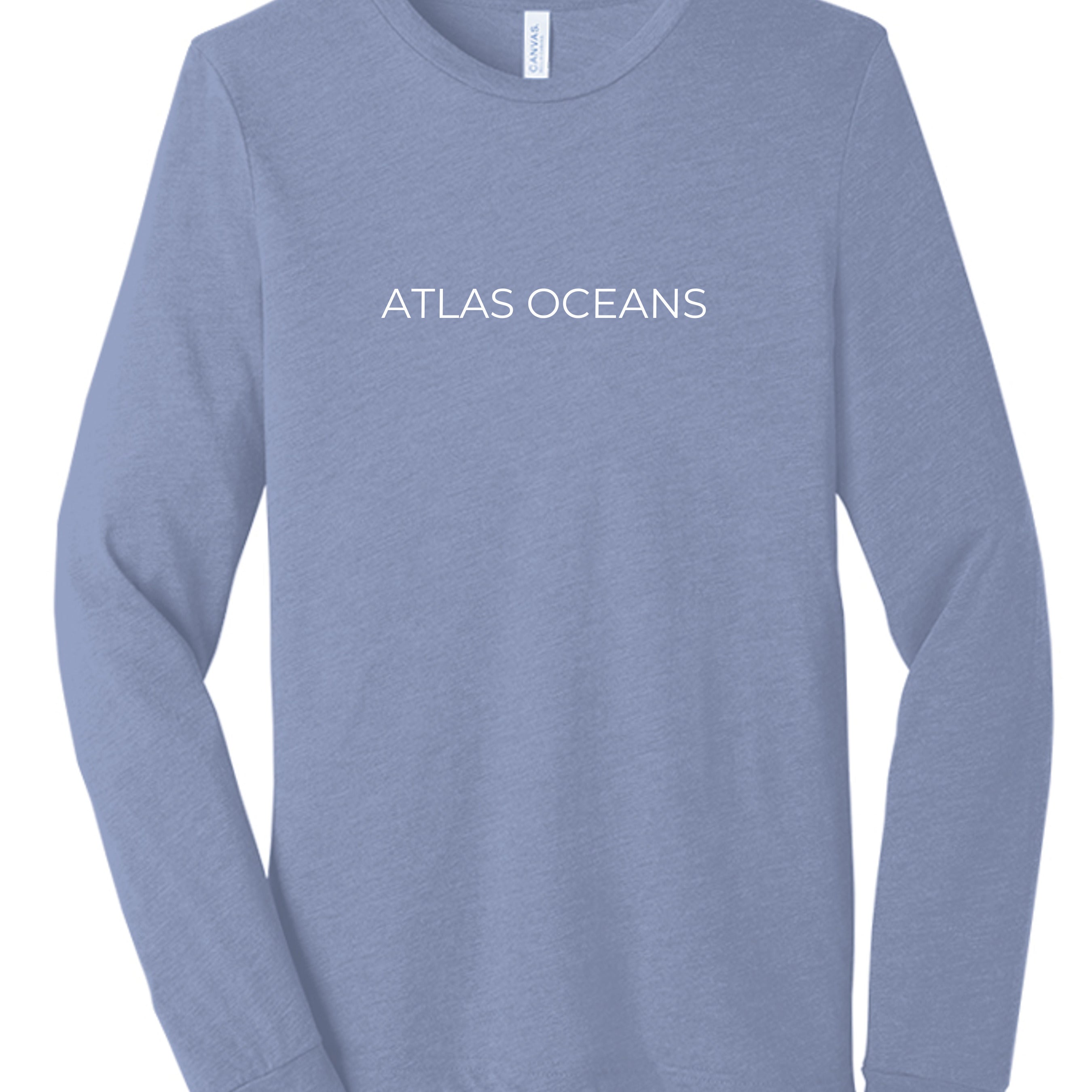 Atlas Oceans Earth Skyline Sleeve · Ocean Blue · Front