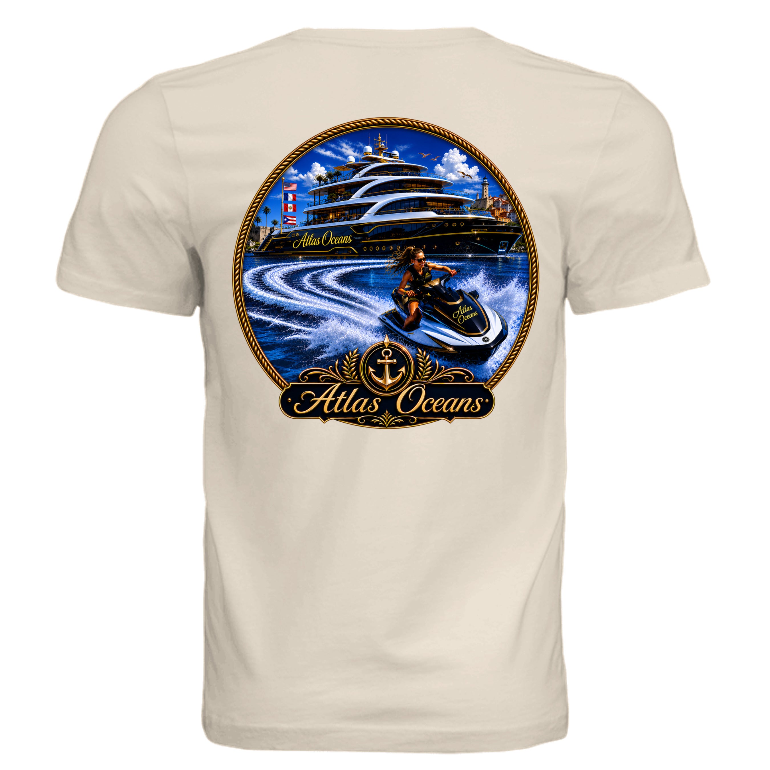 Atlas Oceans Yacht Donut Tee · Natural Tide · Back