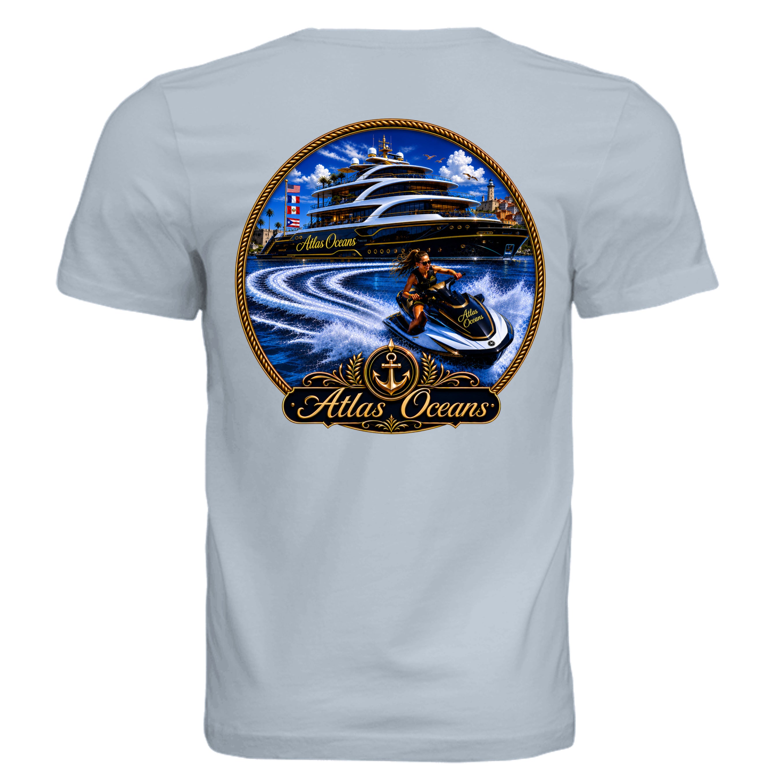 Atlas Oceans Yacht Donut Tee · Carolina Coast · Back