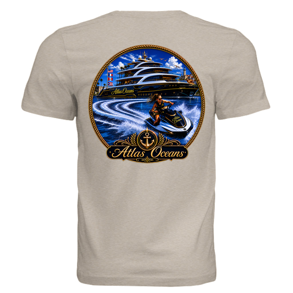 Atlas Oceans Yacht Donut Tee · Sand Dune · Back