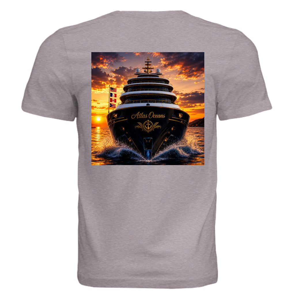 Atlas Oceans Eco-Superyacht Tee · Pebble Shore · Back