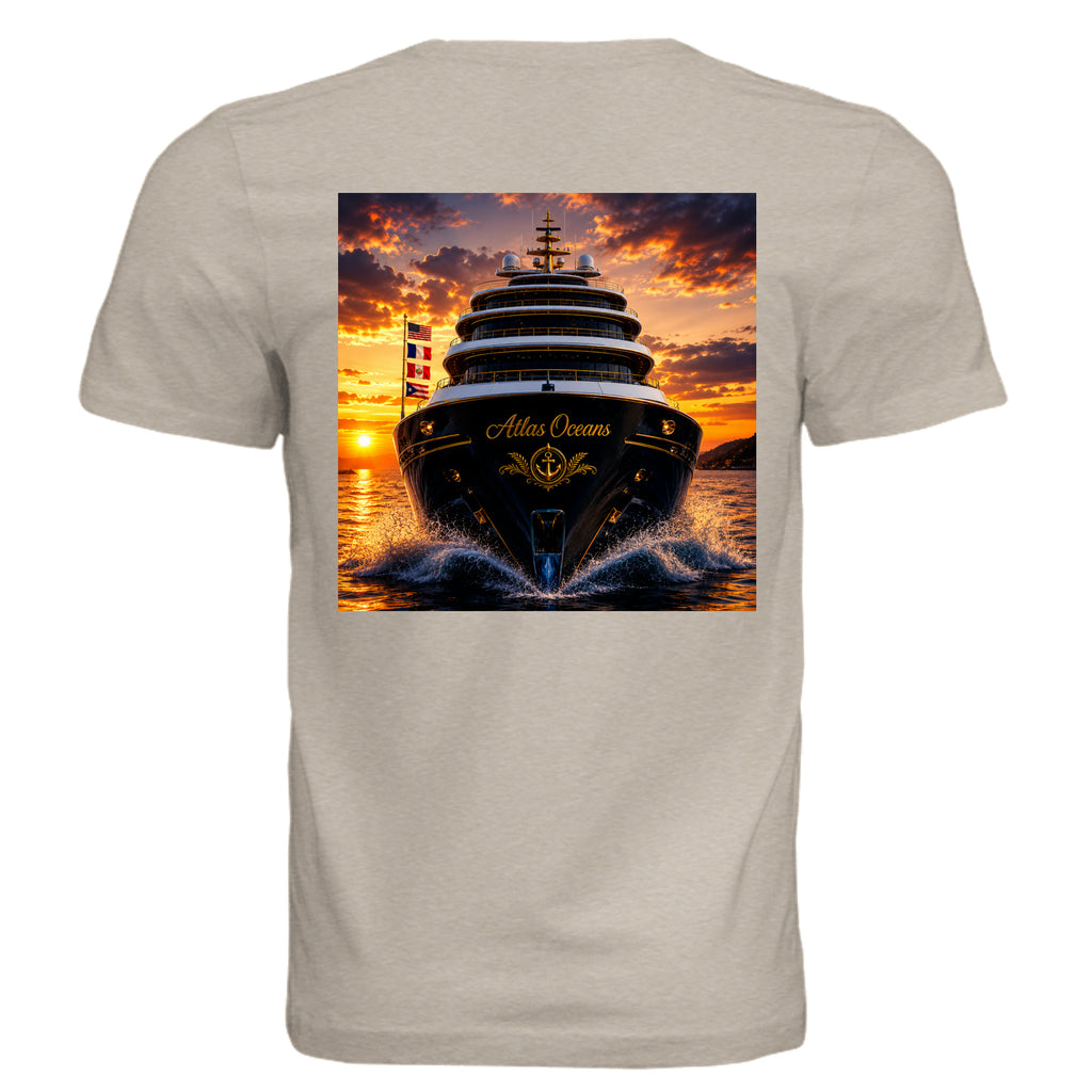 Atlas Oceans Eco-Superyacht Tee · Sand Dune · Back