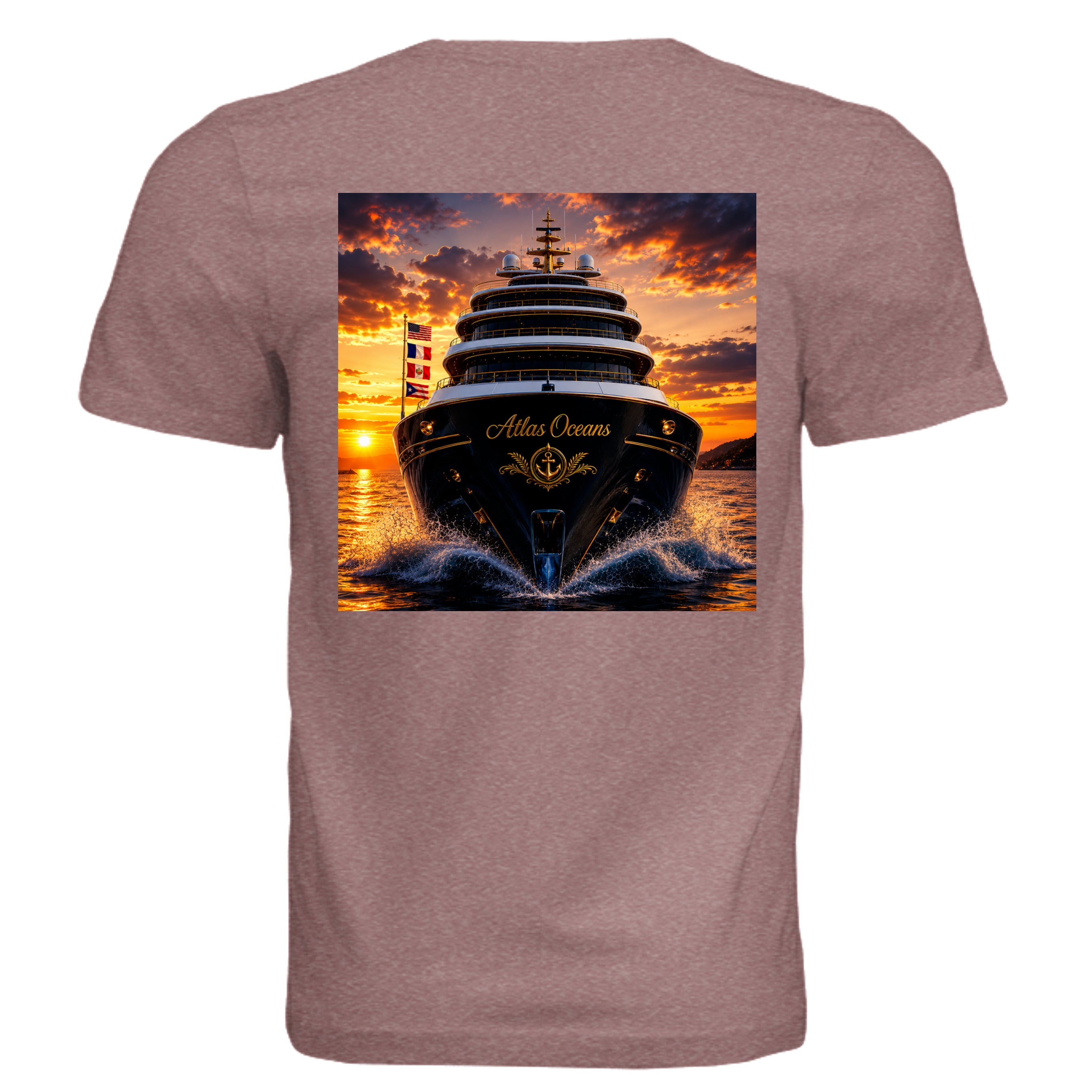 Atlas Oceans Eco-Superyacht Tee · Marina Mauve · Back