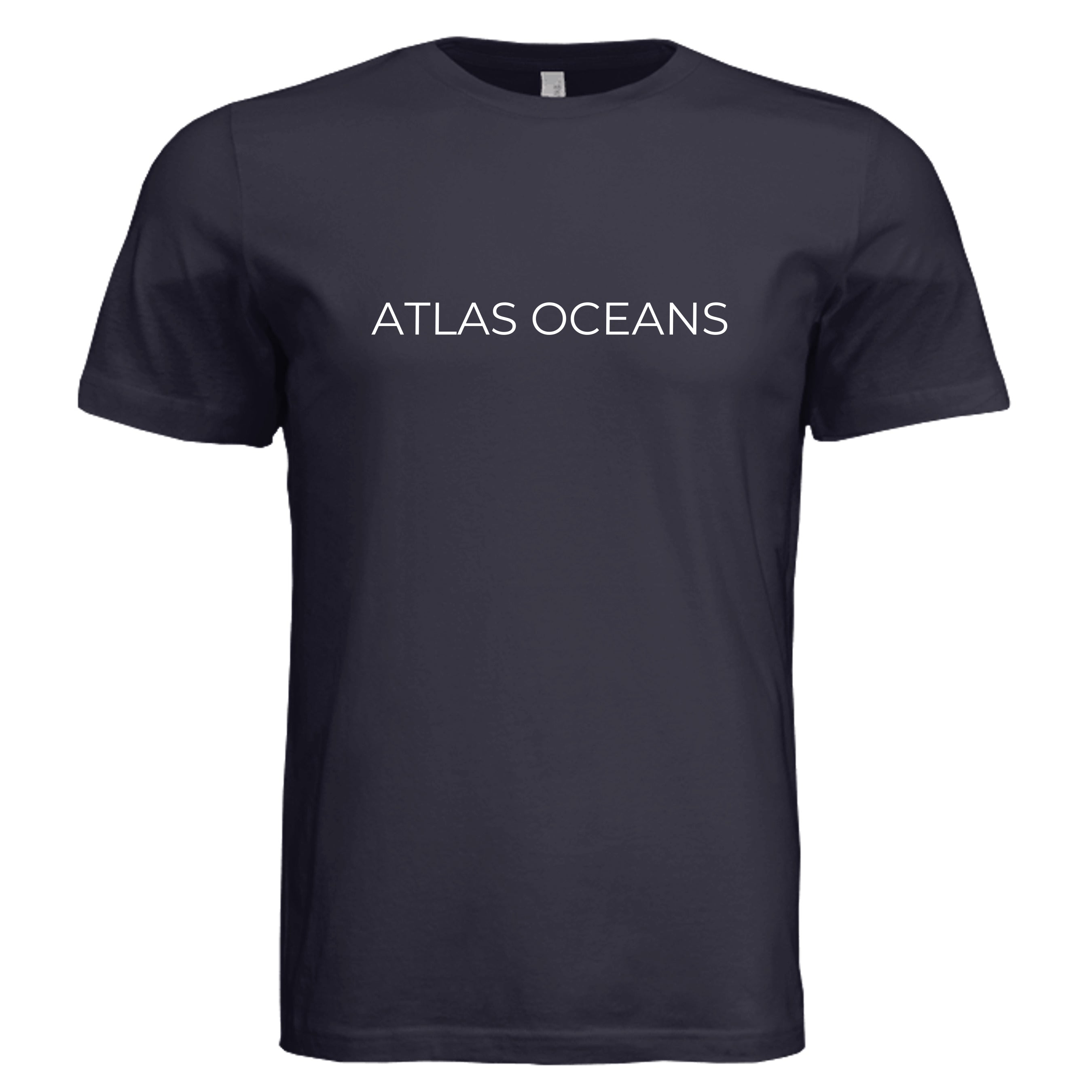 Atlas Oceans Eco-Superyacht Tee · Deep Navy · Front