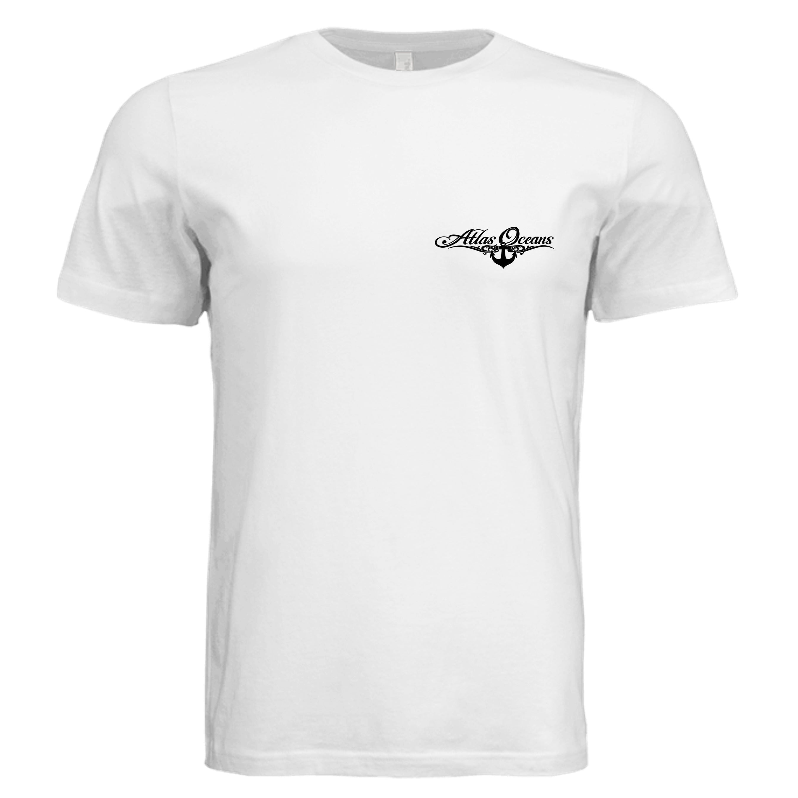 Atlas Oceans Yacht Surfer Tee · White Swell · Front