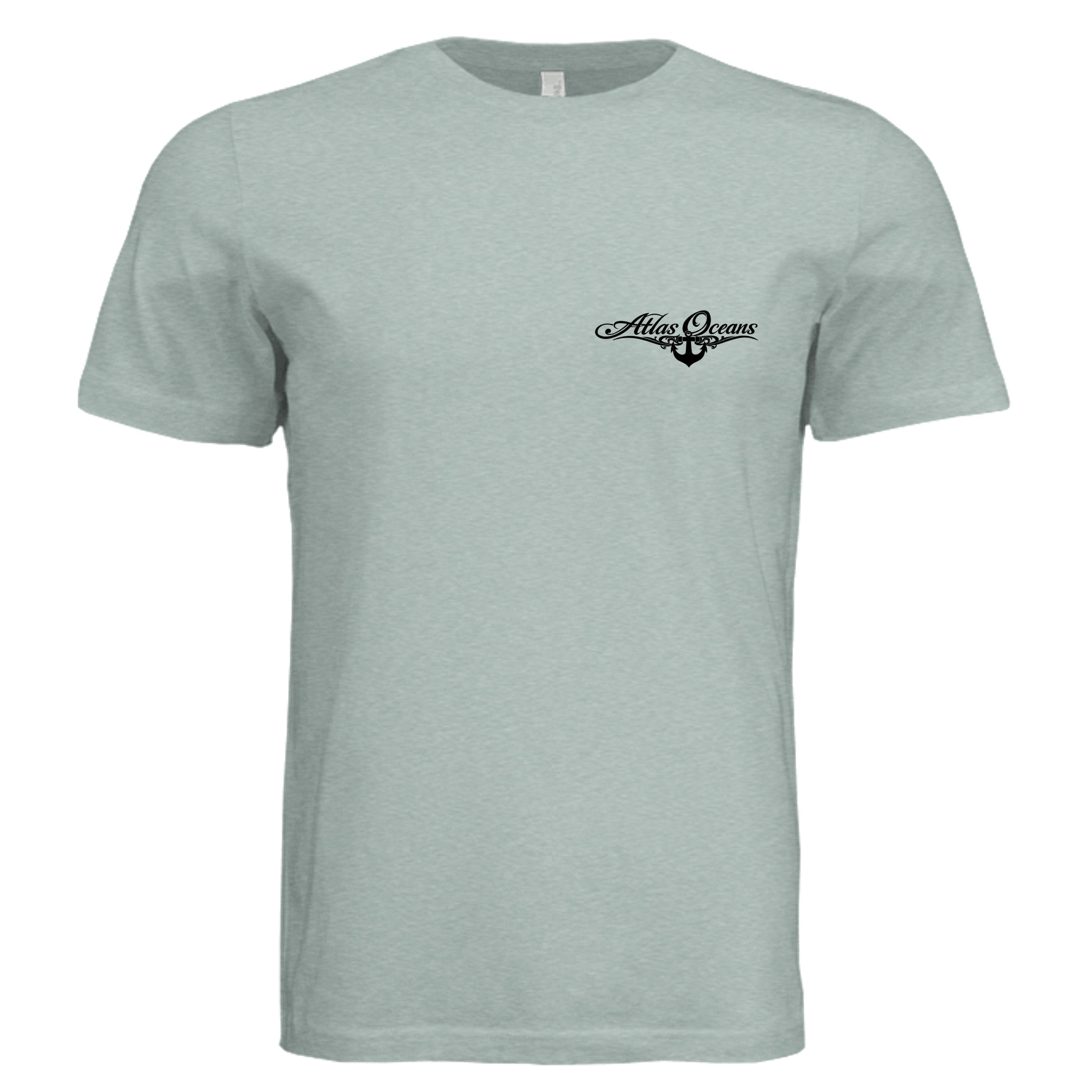 Atlas Oceans Yacht Surfer Tee · Sea Mist · Front