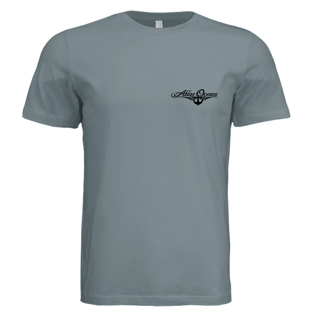 Atlas Oceans Yacht Surfer Tee · Blue Storm · Front