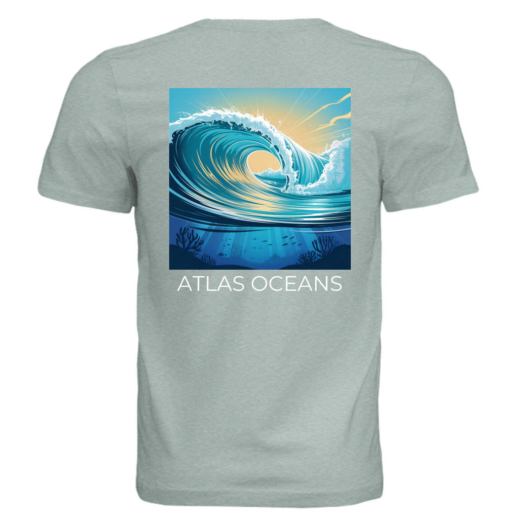 Atlas Oceans Reef Break Tee · Sea Mist · Back