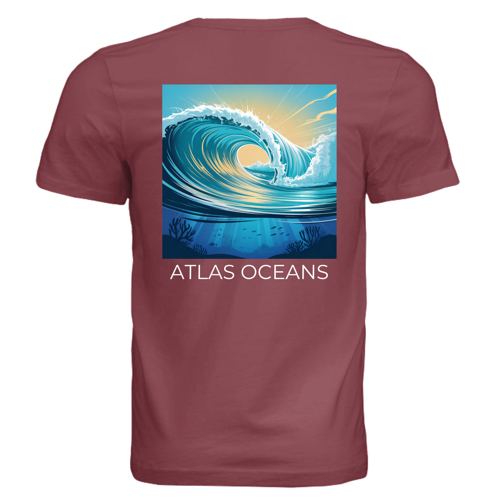 Atlas Oceans Reef Break Tee · Reef Red · Back