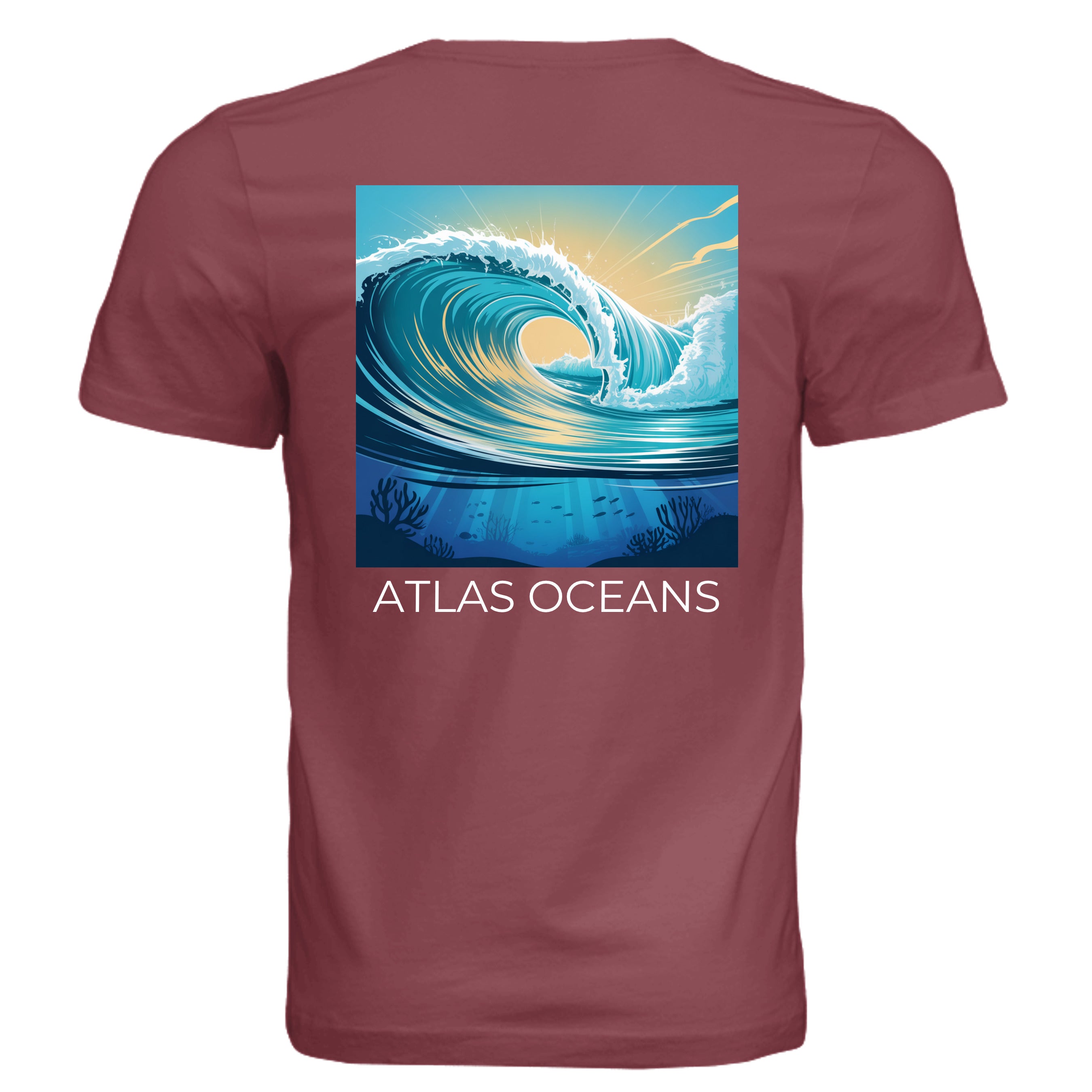 Atlas Oceans Reef Break Tee · Reef Red · Back