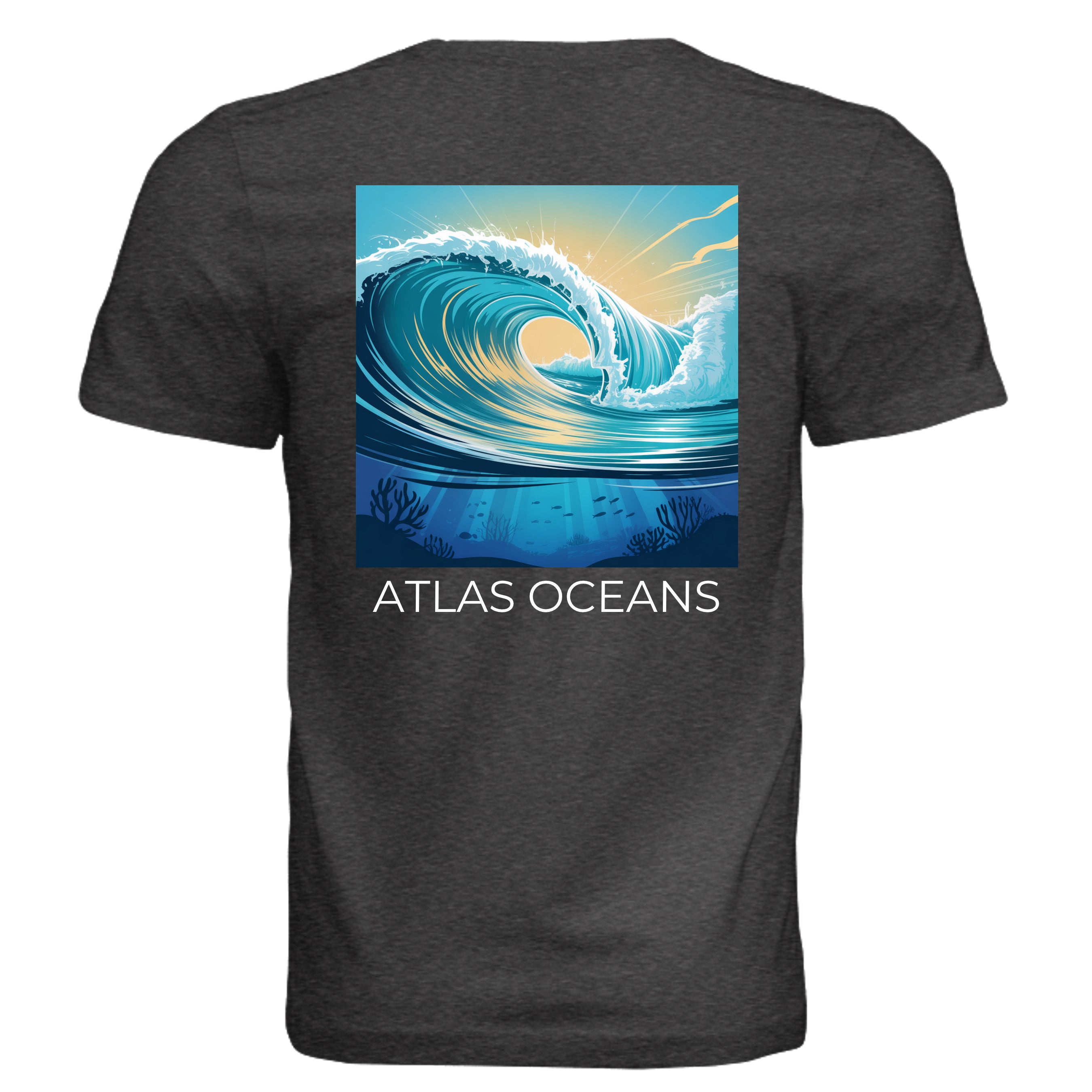 Atlas Oceans Reef Break Tee · Coastal Charcoal · Back