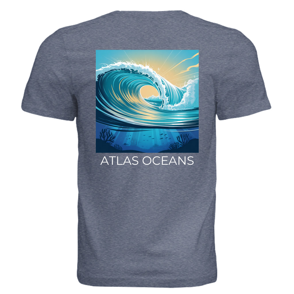 Atlas Oceans Reef Break Tee · Deep Navy · Back