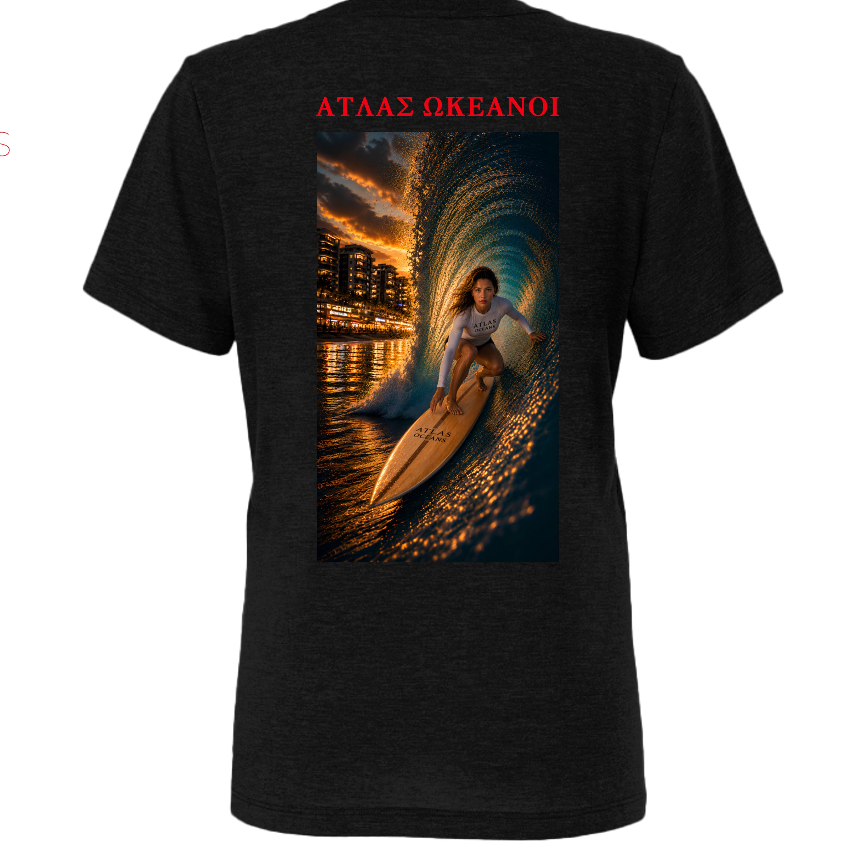 Atlas Oceans Last Set Women's Tee · Midnight Black · Back
