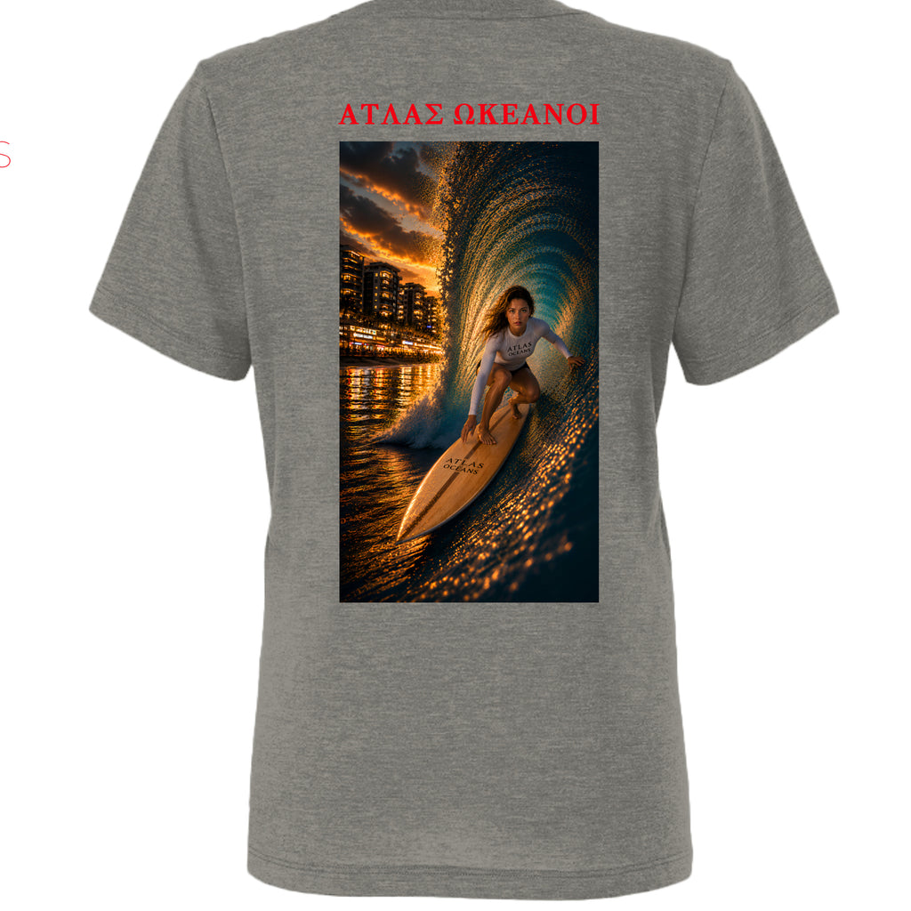Atlas Oceans Last Set Women's Tee · Coastal Charcoal · Back