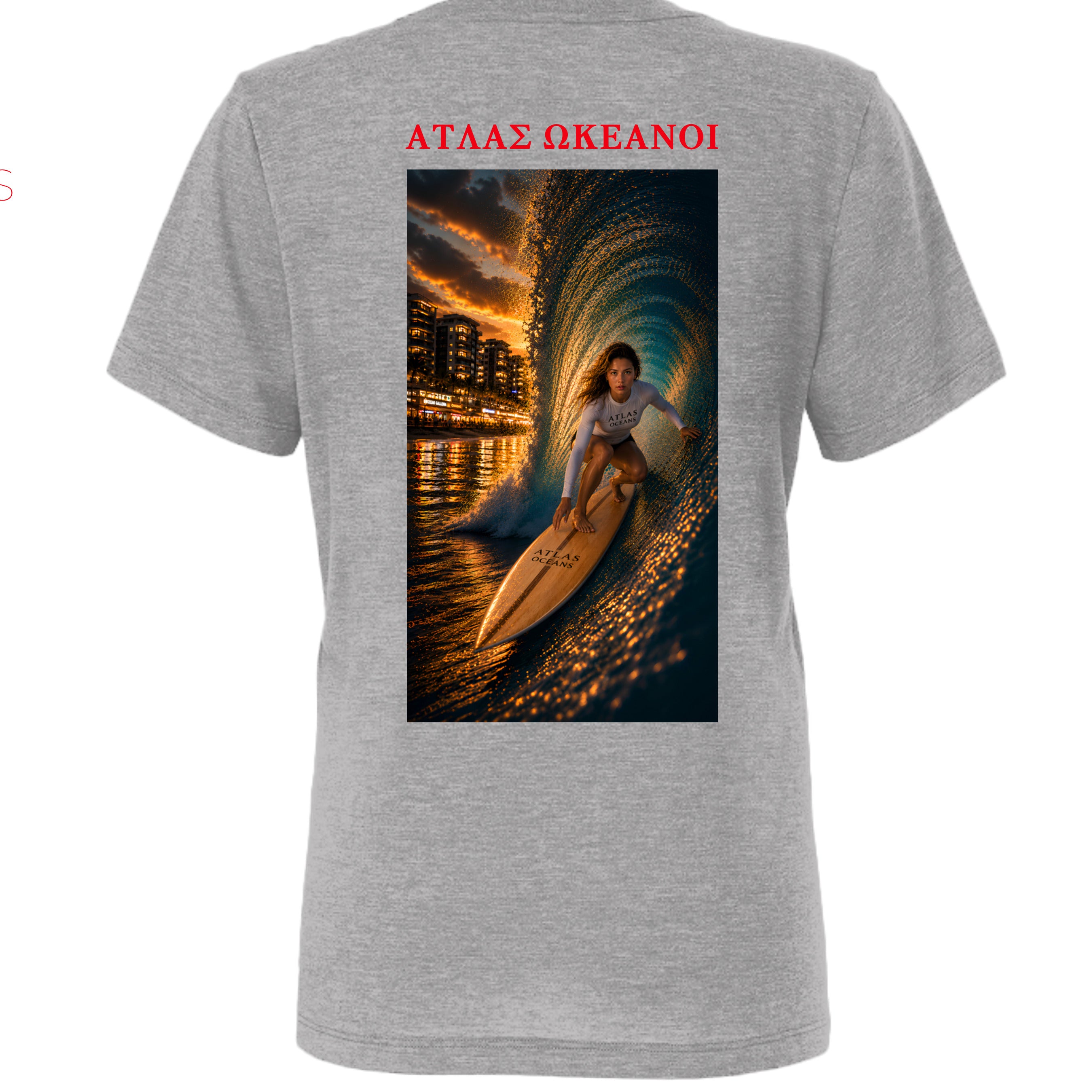 Atlas Oceans Last Set Women's Tee · Seal Grey · Back